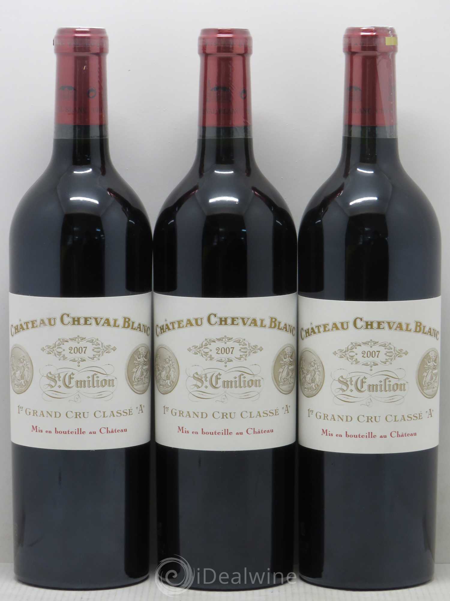 Château Cheval Blanc 1er Grand Cru Classé A 2007 - Lot de 3 bouteilles - 0