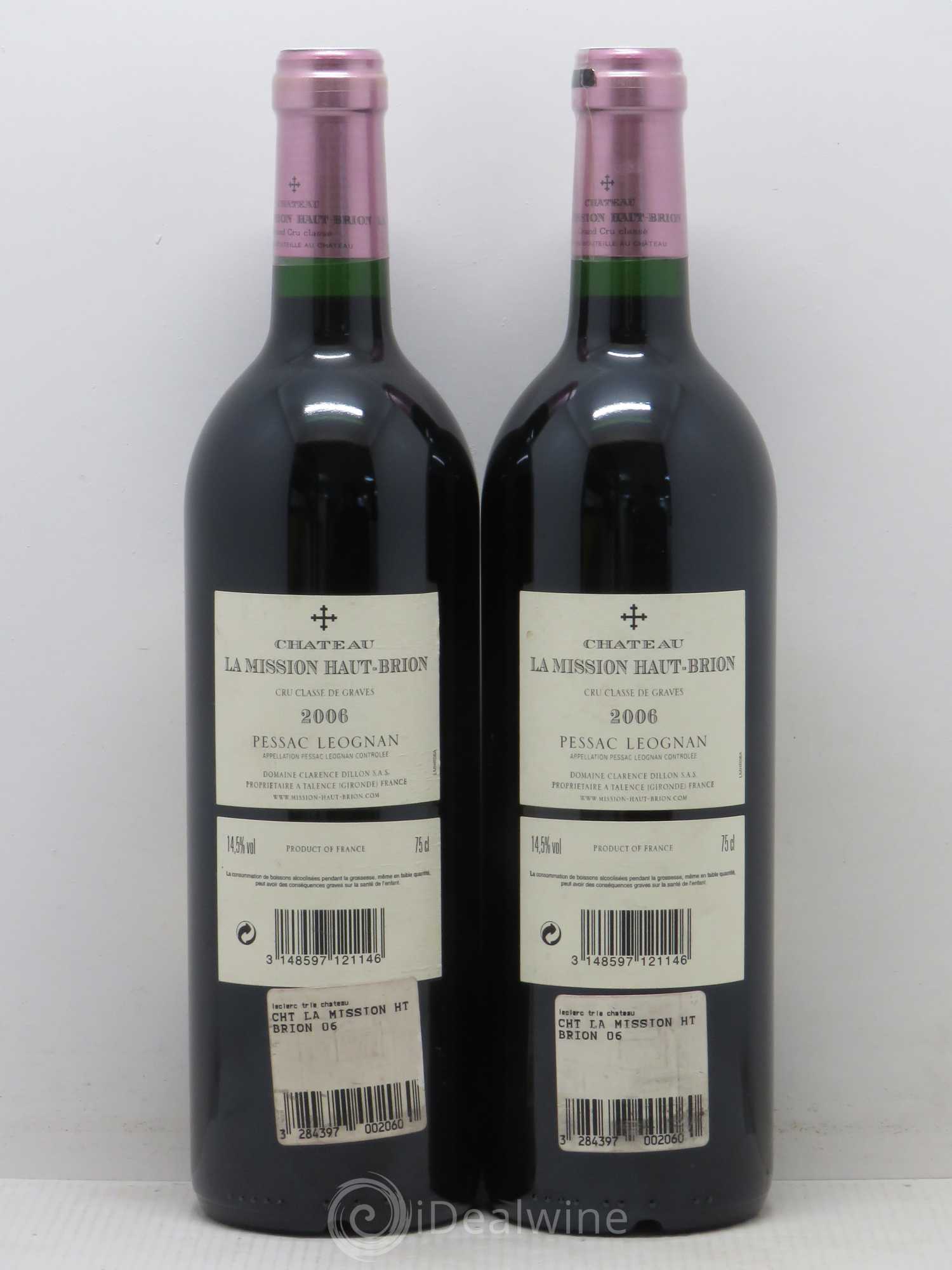 Château la Mission Haut-Brion Cru Classé de Graves 2006 - Lot de 2 bouteilles - 1