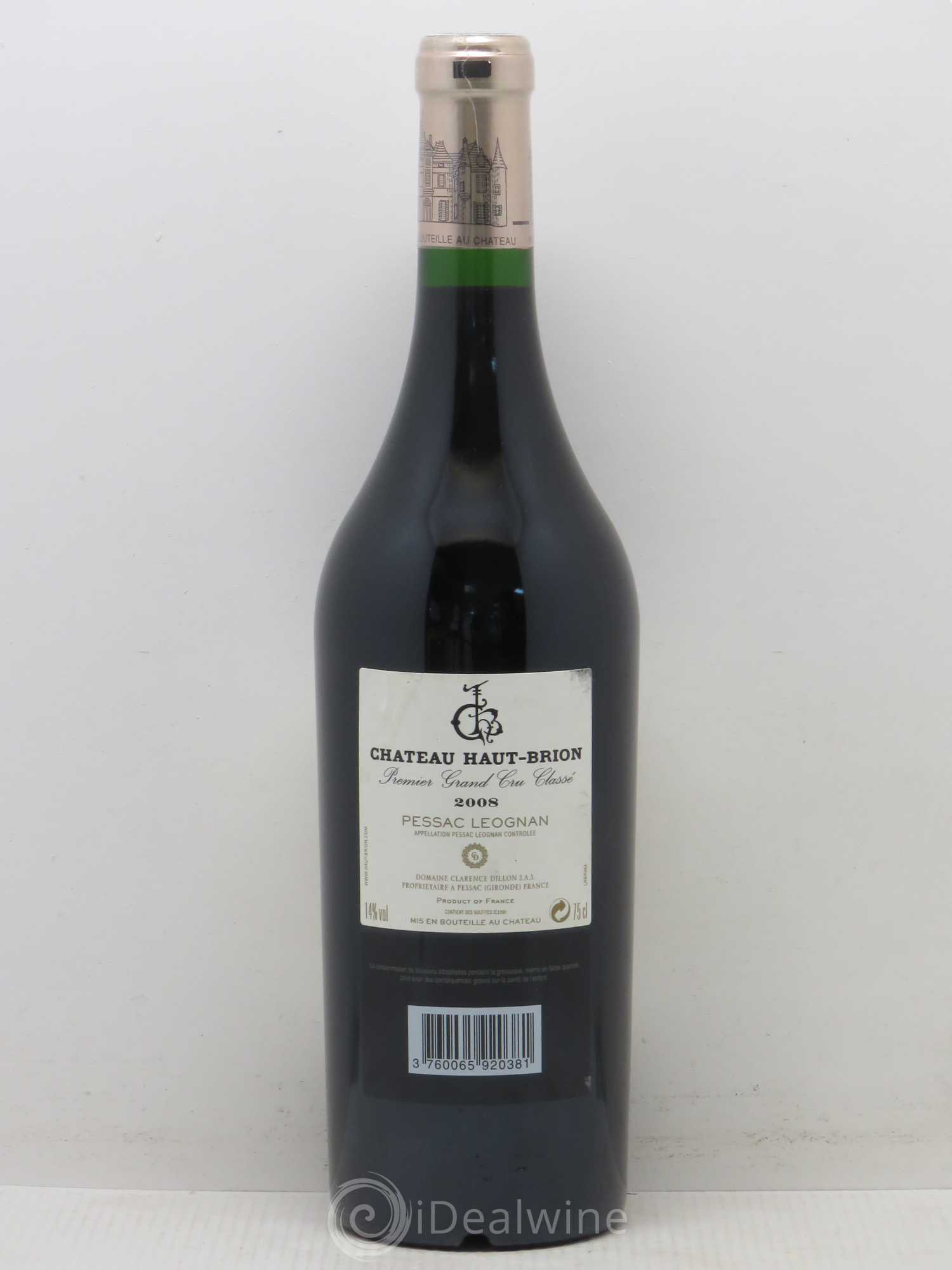 Château Haut Brion 1er Grand Cru Classé 2008 - Lot de 1 bouteille - 1