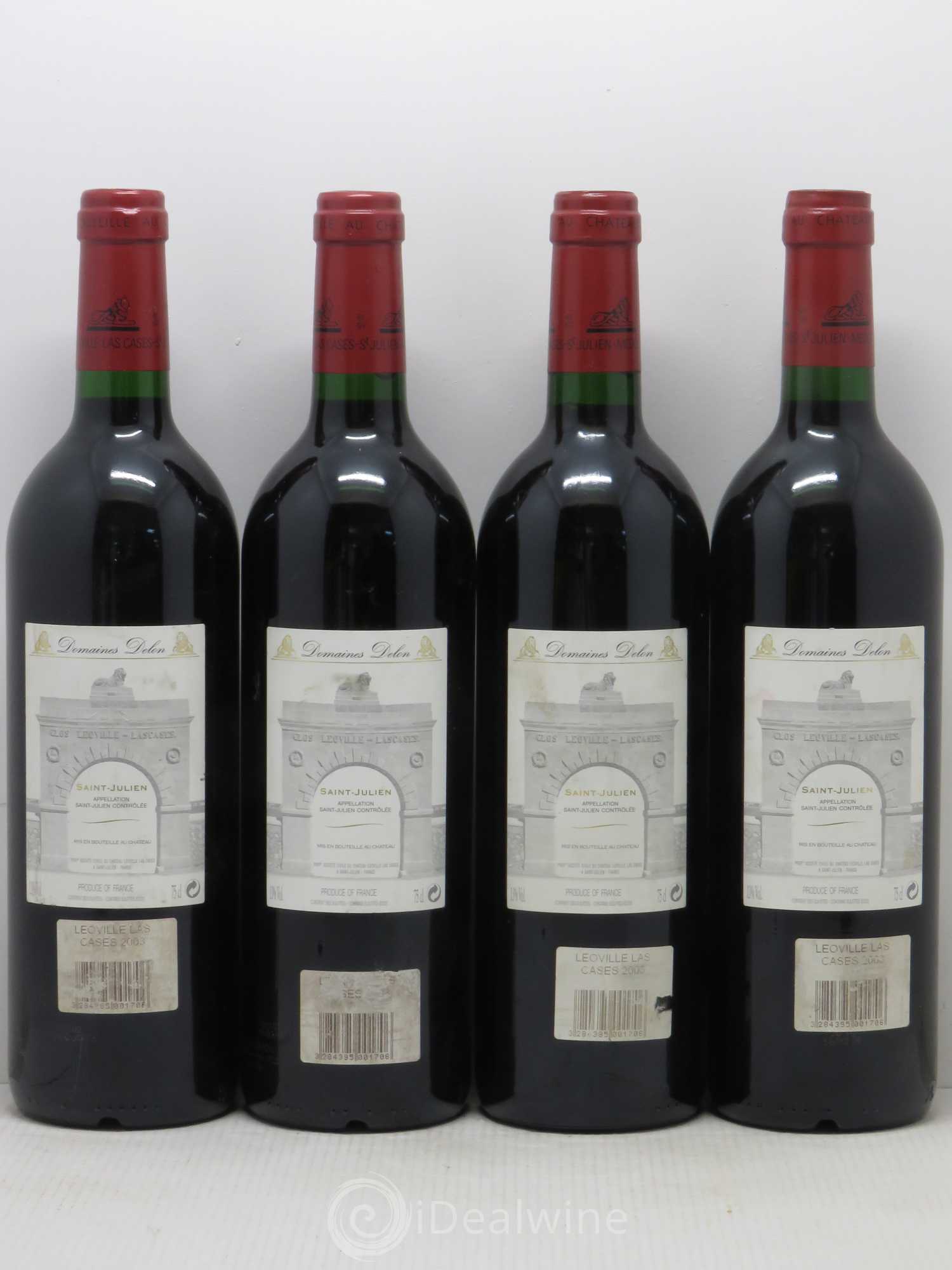 Château Léoville Las Cases 2ème Grand Cru Classé 2003 - Lot de 4 bouteilles - 1
