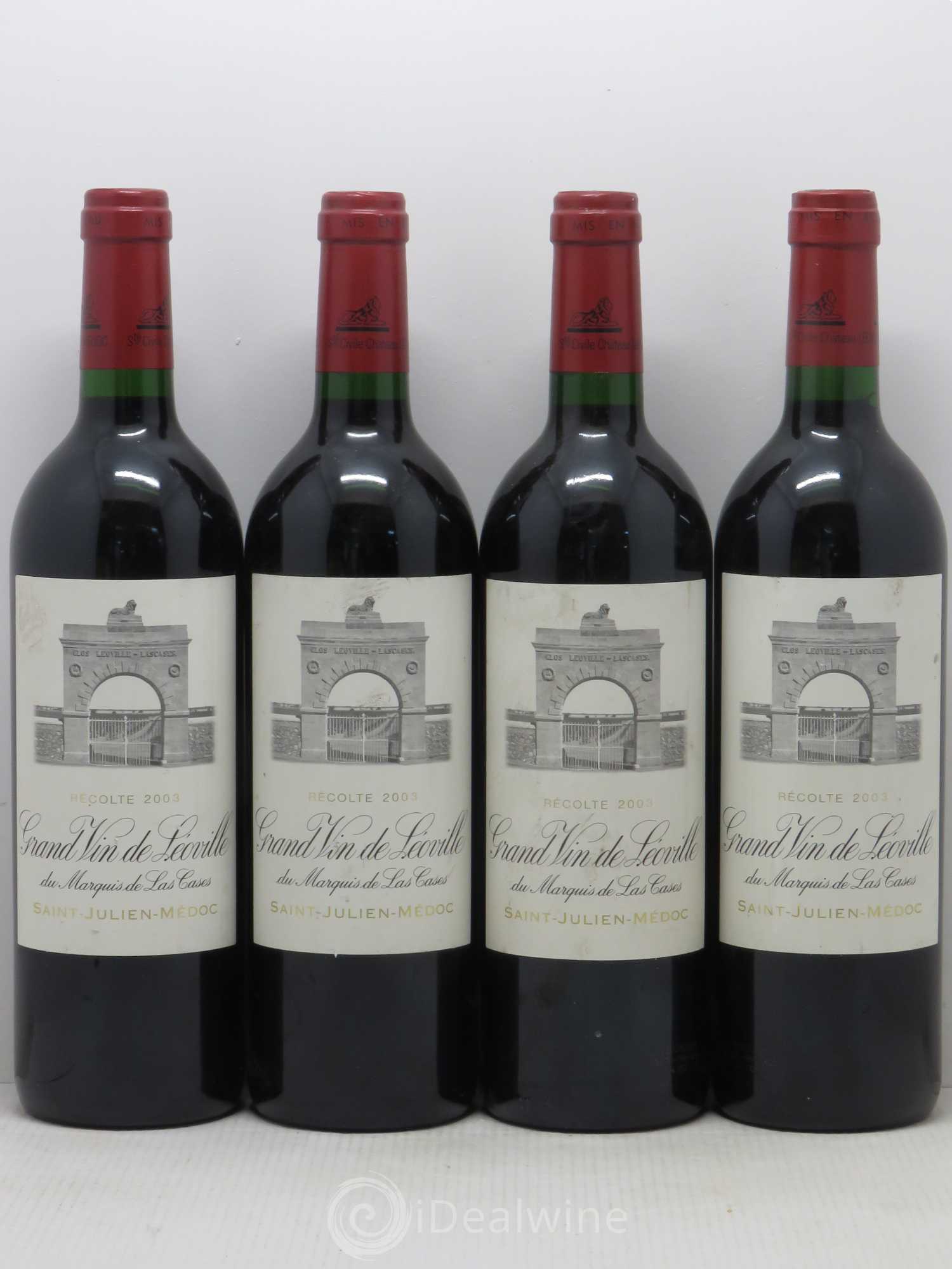 Château Léoville Las Cases 2ème Grand Cru Classé 2003 - Lot de 4 bouteilles - 0