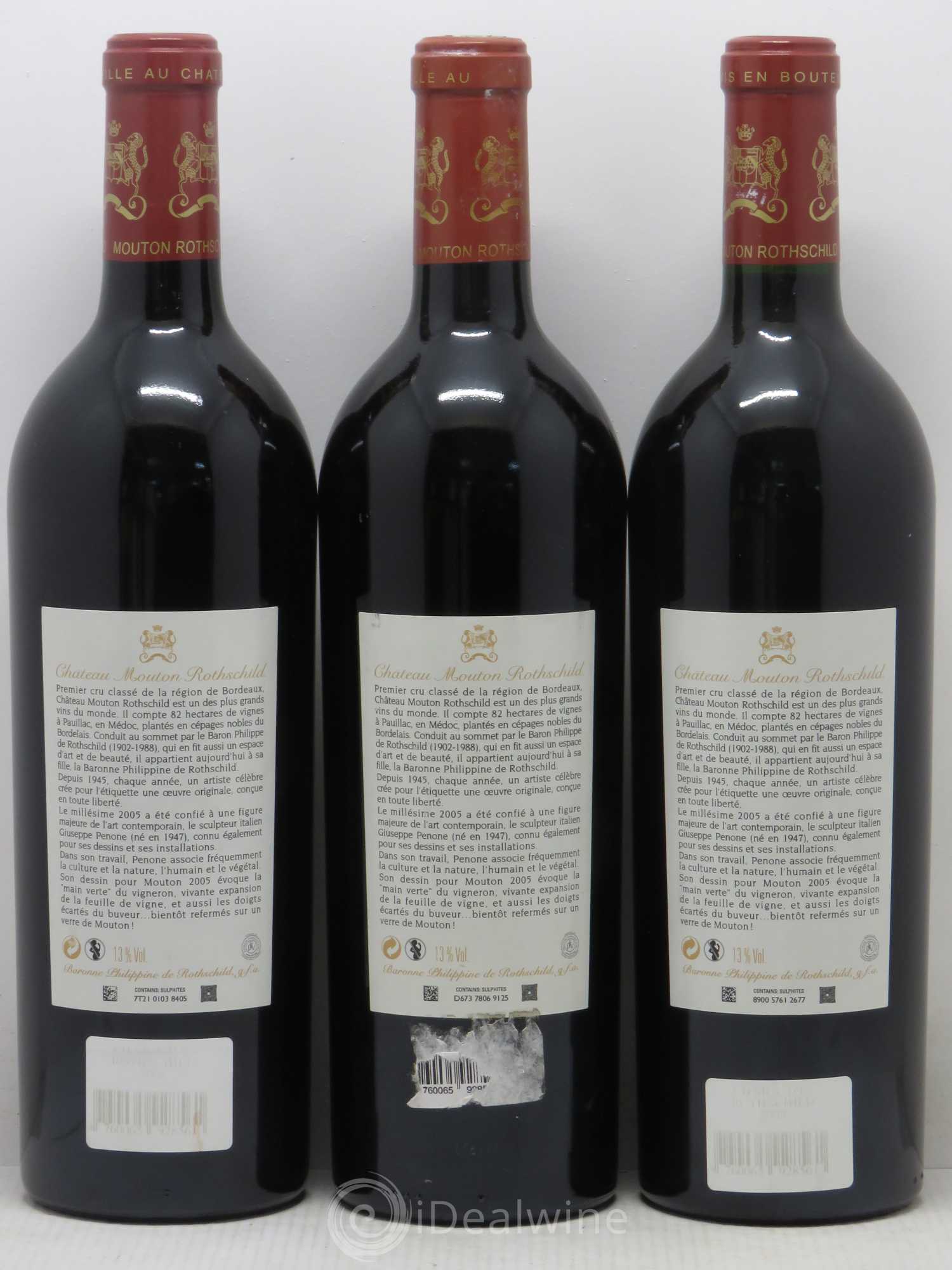 Château Mouton Rothschild 1er Grand Cru Classé 2005 - Lot de 6 bouteilles - 4