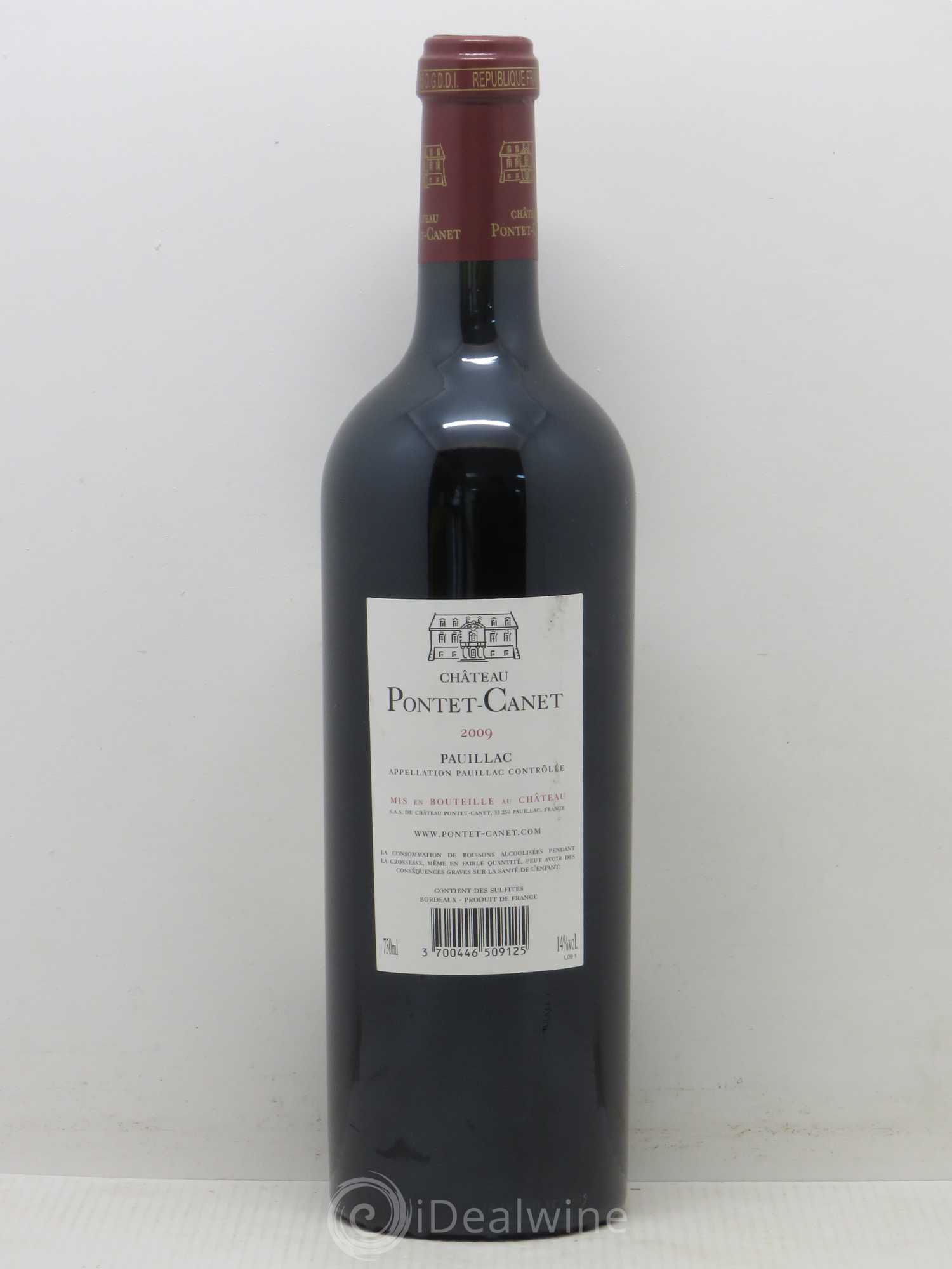 Château Pontet Canet 5ème Grand Cru Classé 2009 - Lot de 1 bouteille - 1