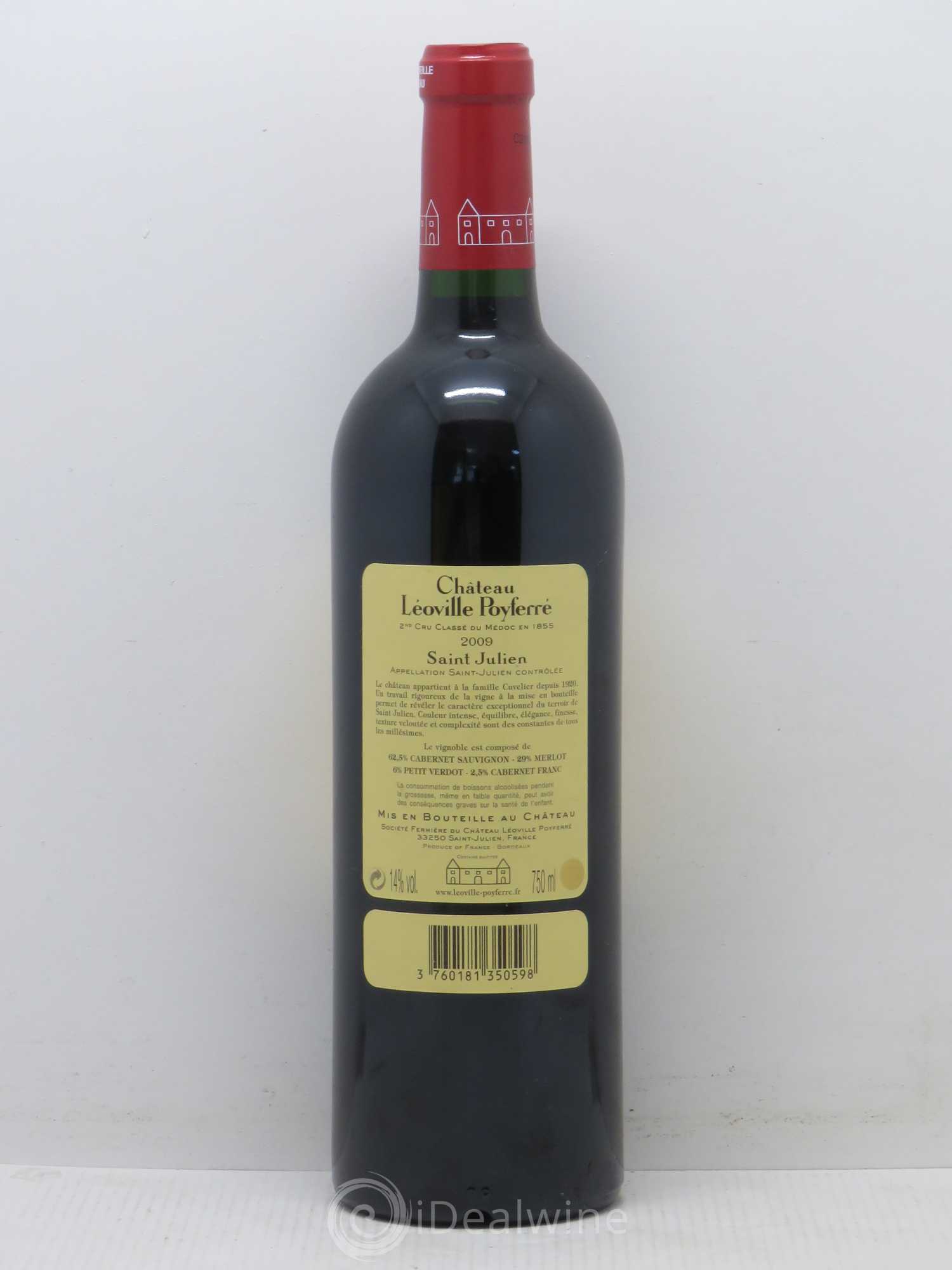 Château Léoville Poyferré 2ème Grand Cru Classé 2009 - Lot de 1 bouteille - 1