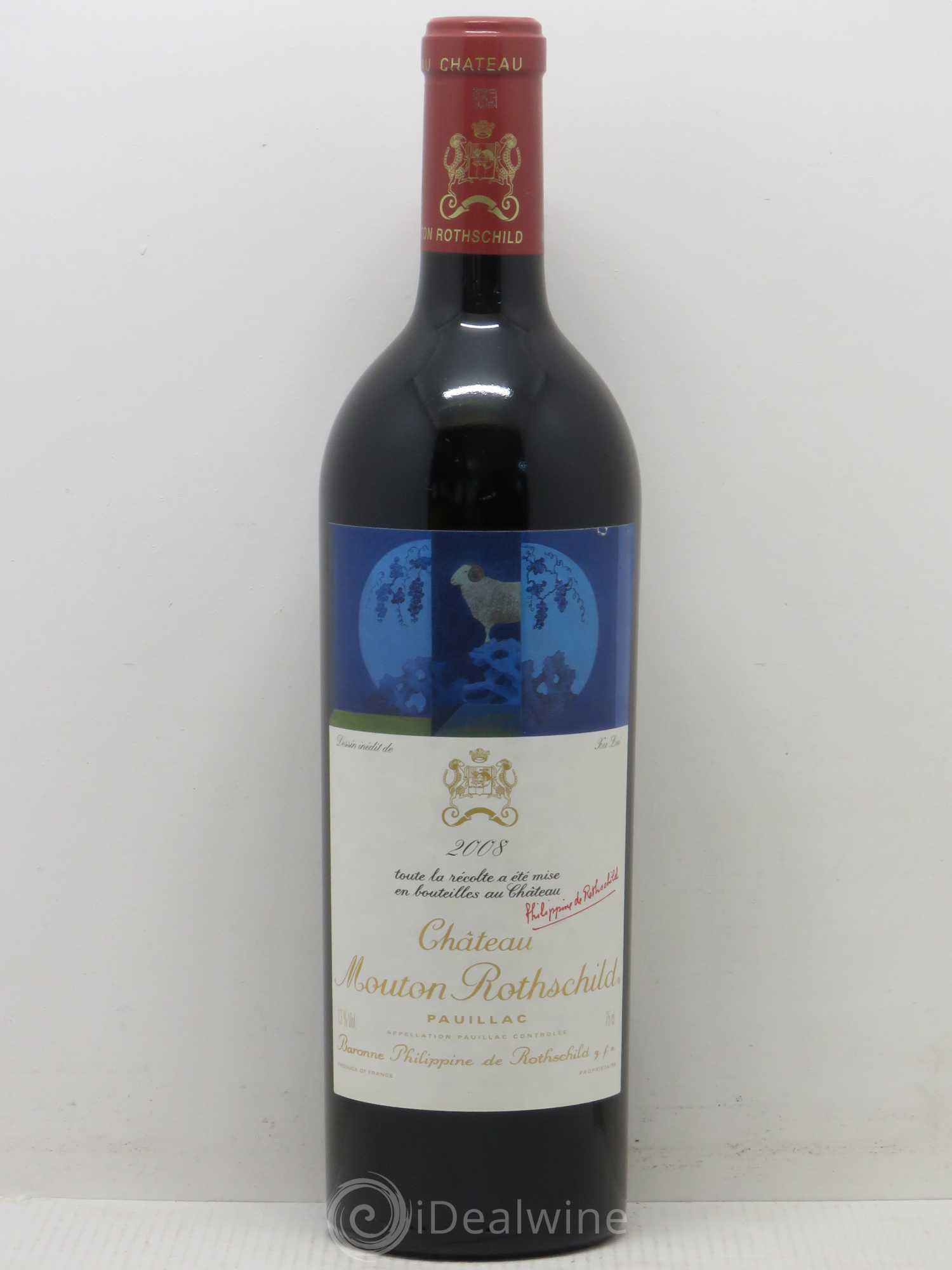 Château Mouton Rothschild 1er Grand Cru Classé 2008 - Lot de 1 bouteille - 0