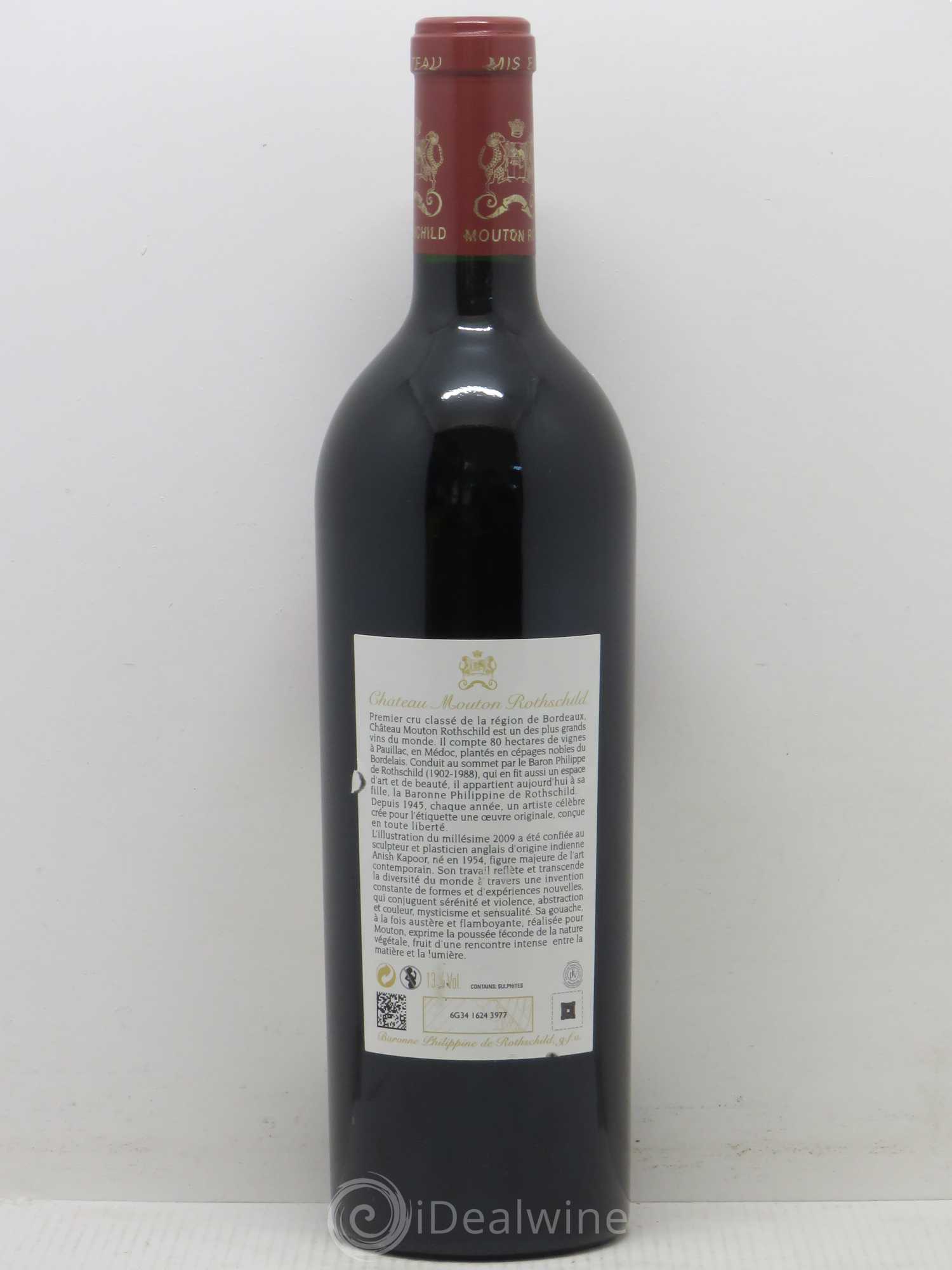 Château Mouton Rothschild 1er Grand Cru Classé 2009 - Lot de 1 bouteille - 1