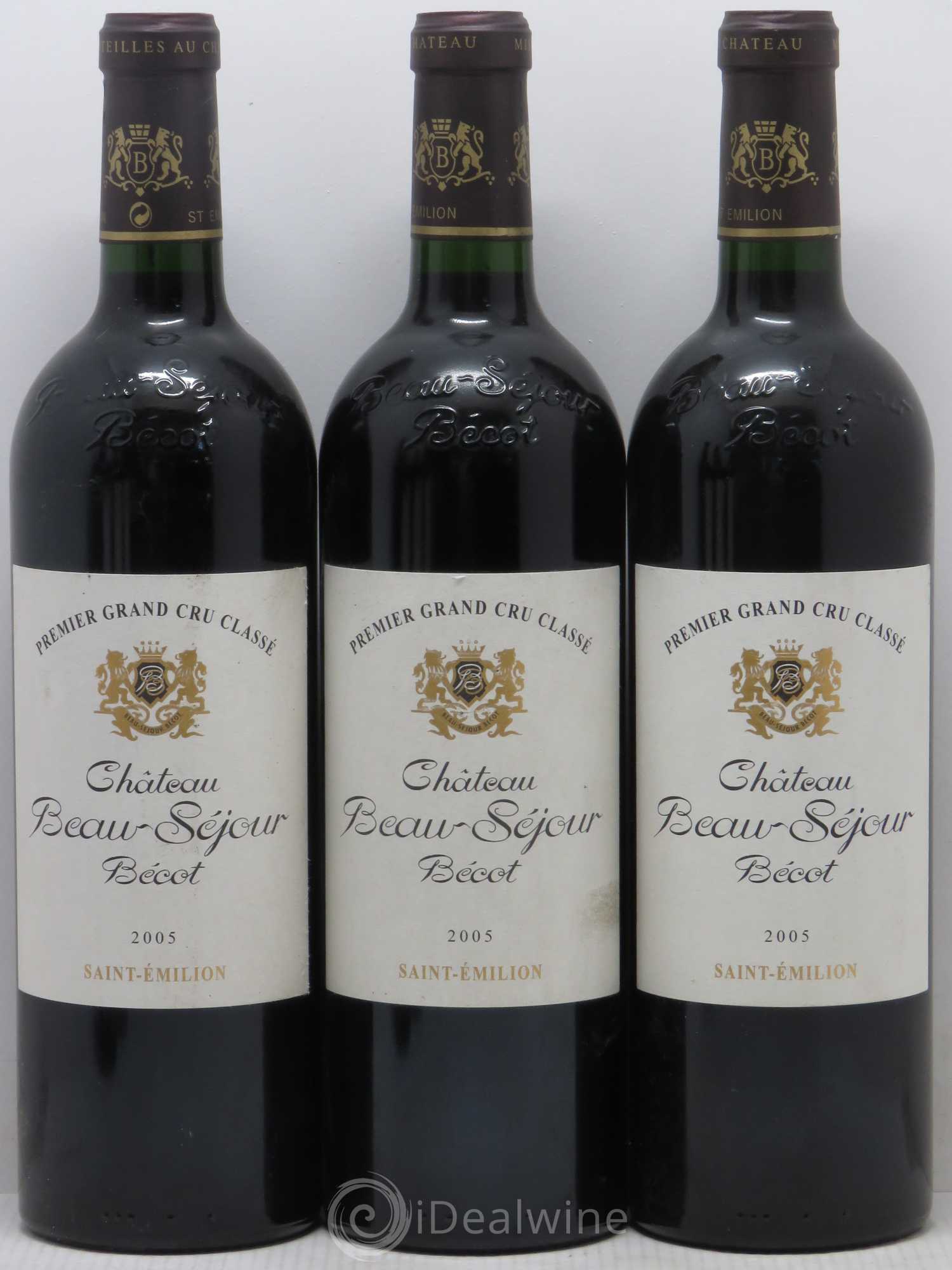 Château Beau-Séjour Bécot 1er Grand Cru Classé B 2005 - Lotto di 6 bottiglie - 1