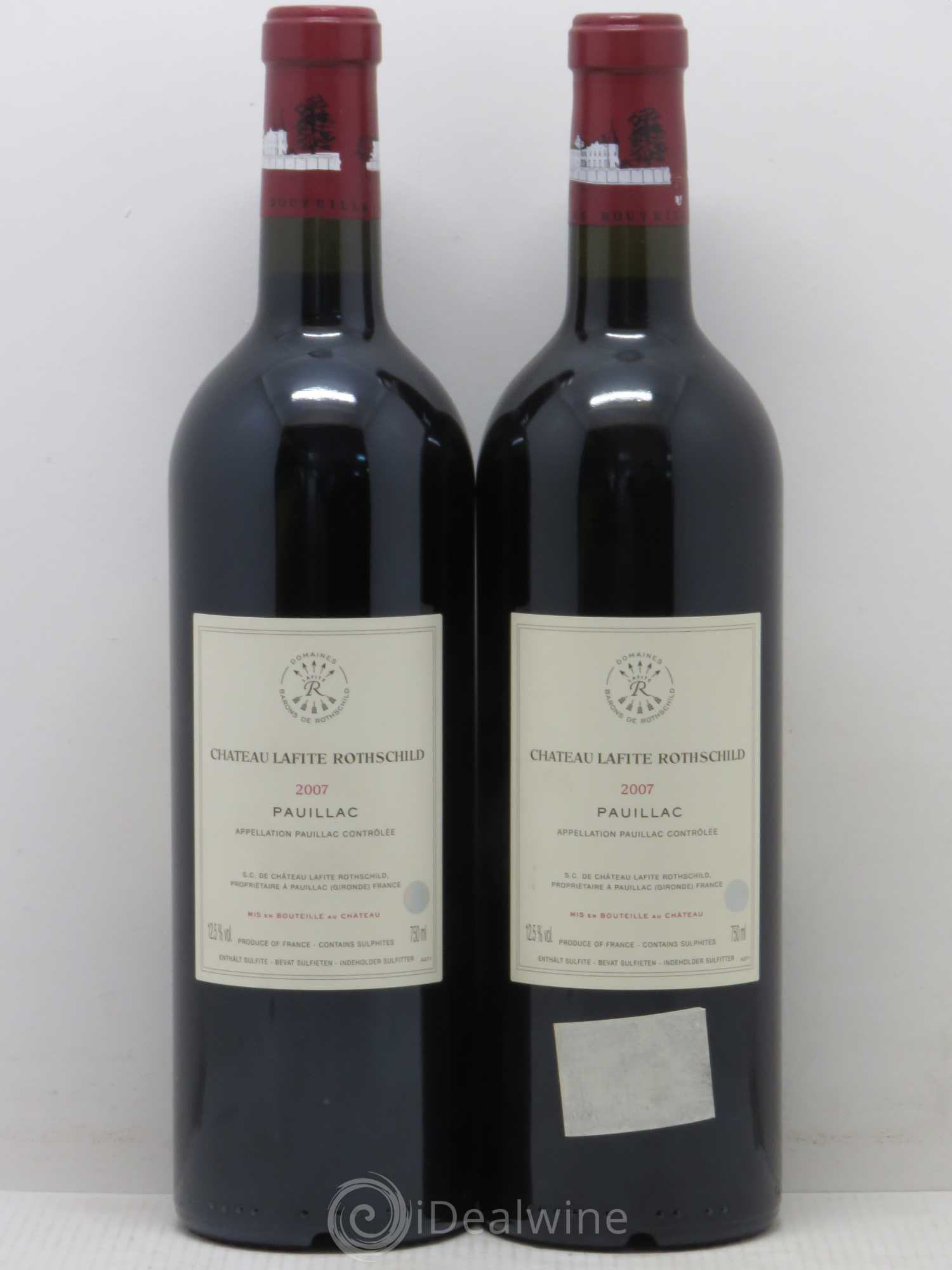 Château Lafite Rothschild 1er Grand Cru Classé 2007 - Lot de 2 bouteilles - 1