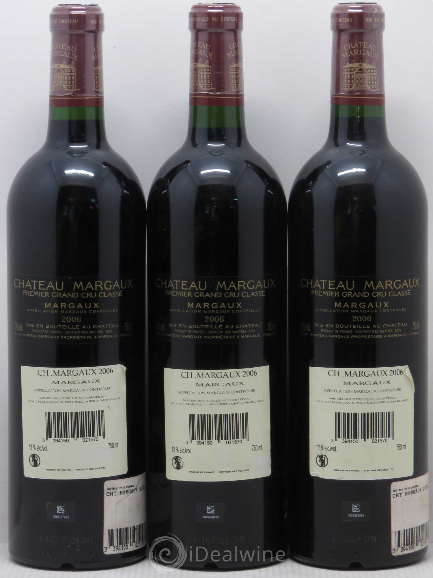 Château Margaux 1er Grand Cru Classé 2006 - Lot de 3 bouteilles - 1