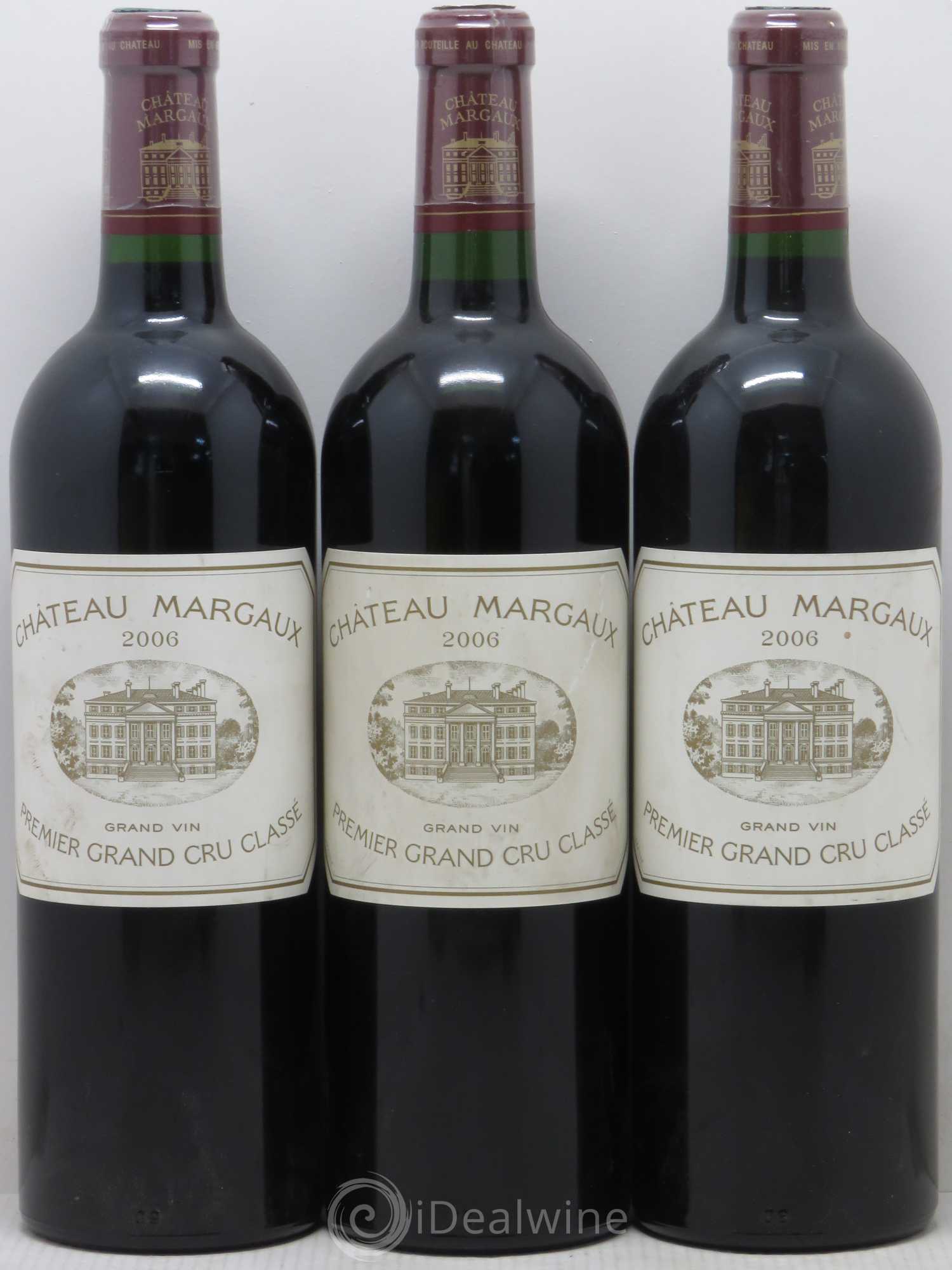 Château Margaux 1er Grand Cru Classé 2006 - Lot de 3 bouteilles - 0