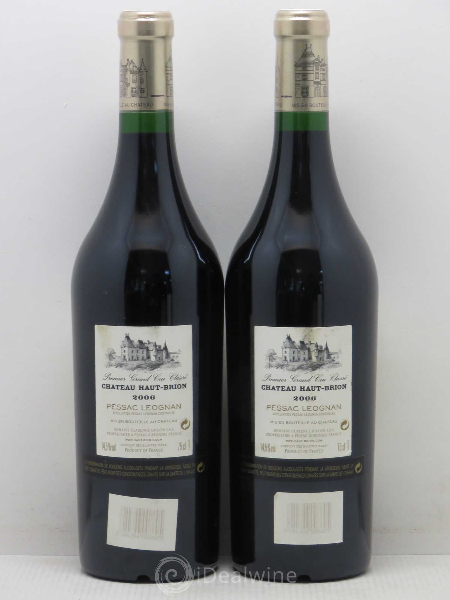 Château Haut Brion 1er Grand Cru Classé 2006 - Lot de 2 bouteilles - 1