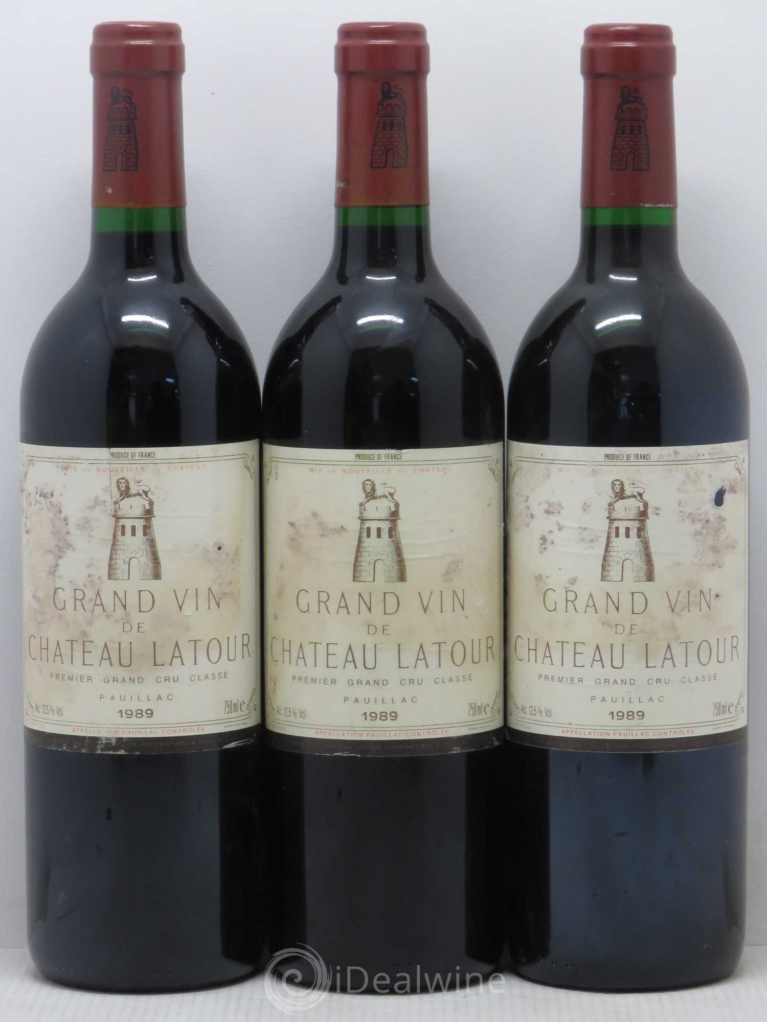 Château Latour 1er Grand Cru Classé 1989 - Lot de 3 bouteilles - 0