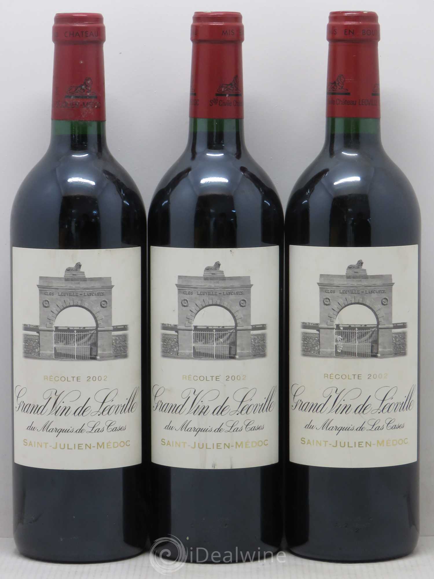 Château Léoville Las Cases 2ème Grand Cru Classé 2002 - Lot de 3 bouteilles - 0