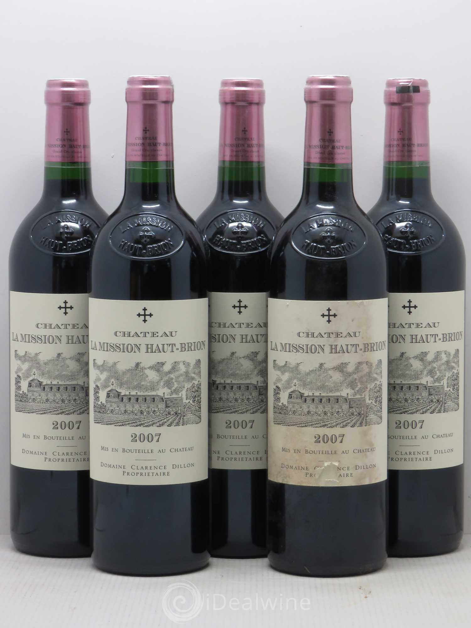 Château la Mission Haut-Brion Cru Classé de Graves 2007 - Lot de 5 bouteilles - 0