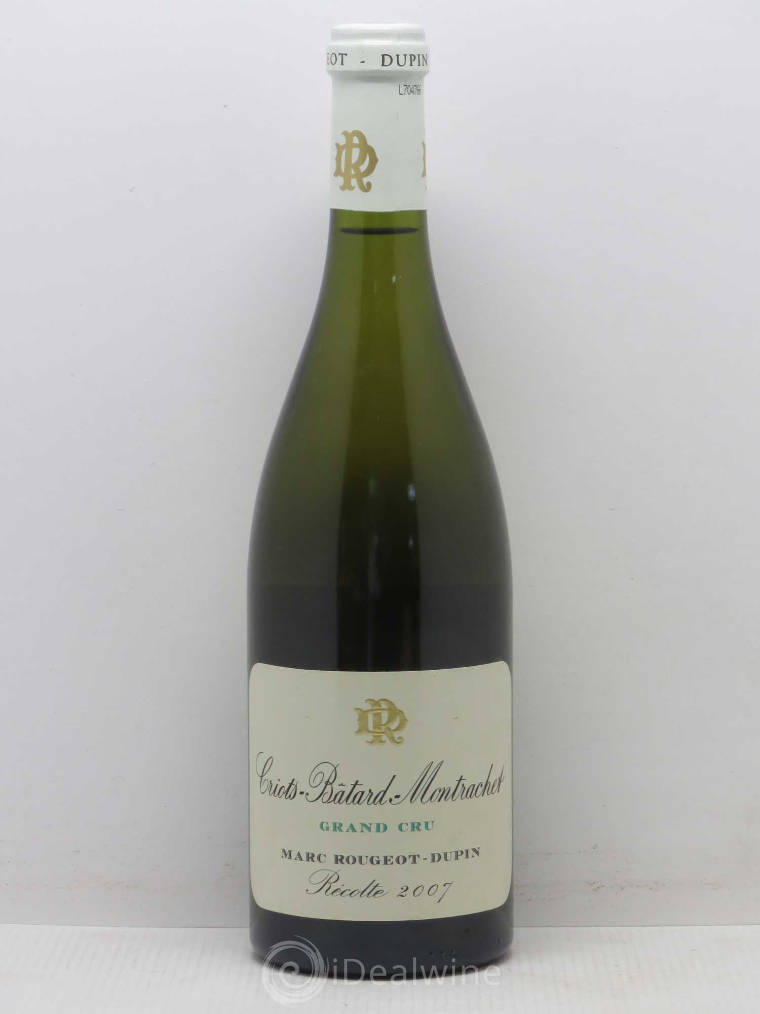 Criots-Bâtard-Montrachet Grand Cru Rougeot Dupin 2007 - Lot de 1 bouteille - 0