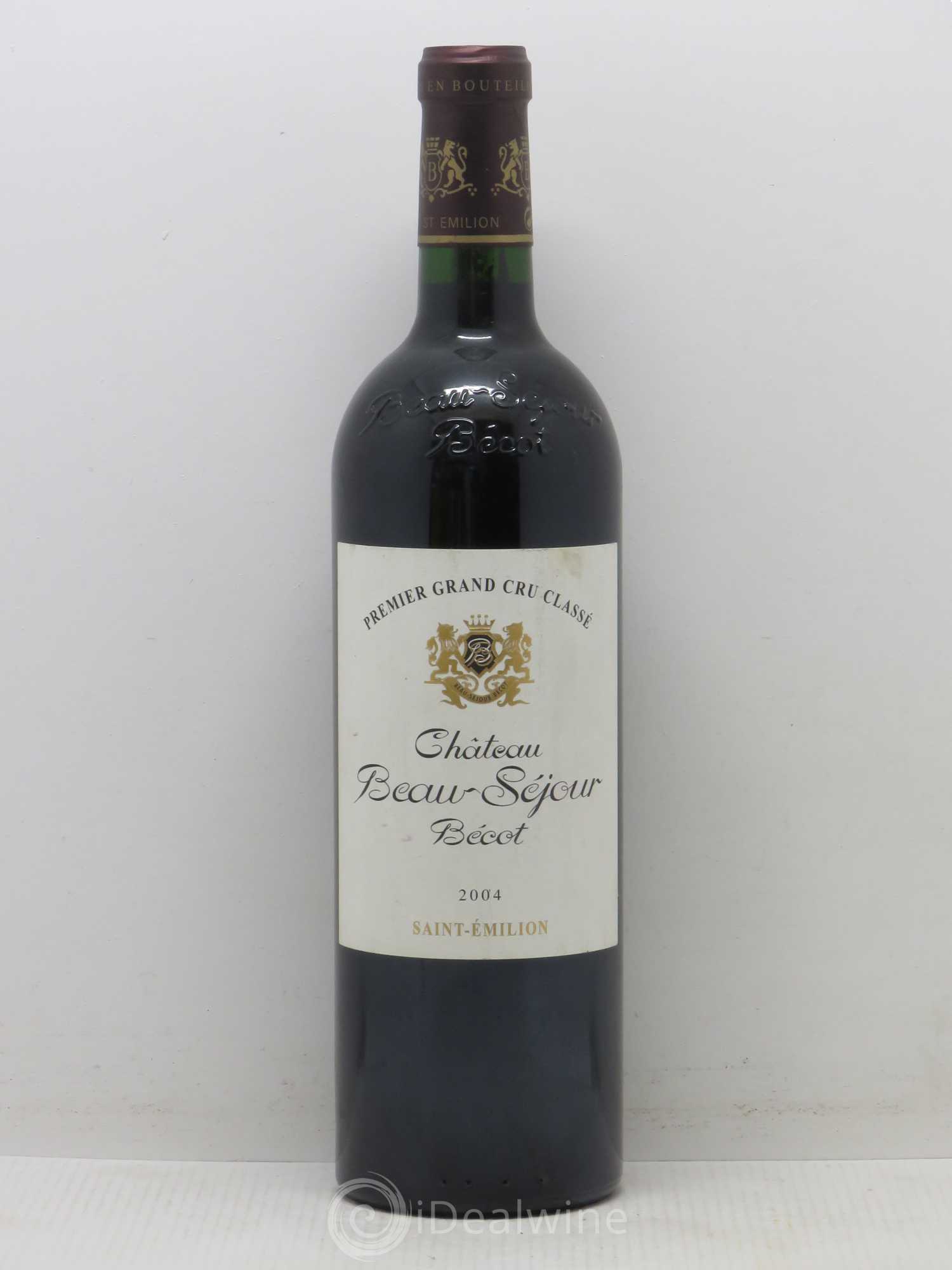 Château Beau-Séjour Bécot 1er Grand Cru Classé B 2004 - Lot de 1 bouteille - 0