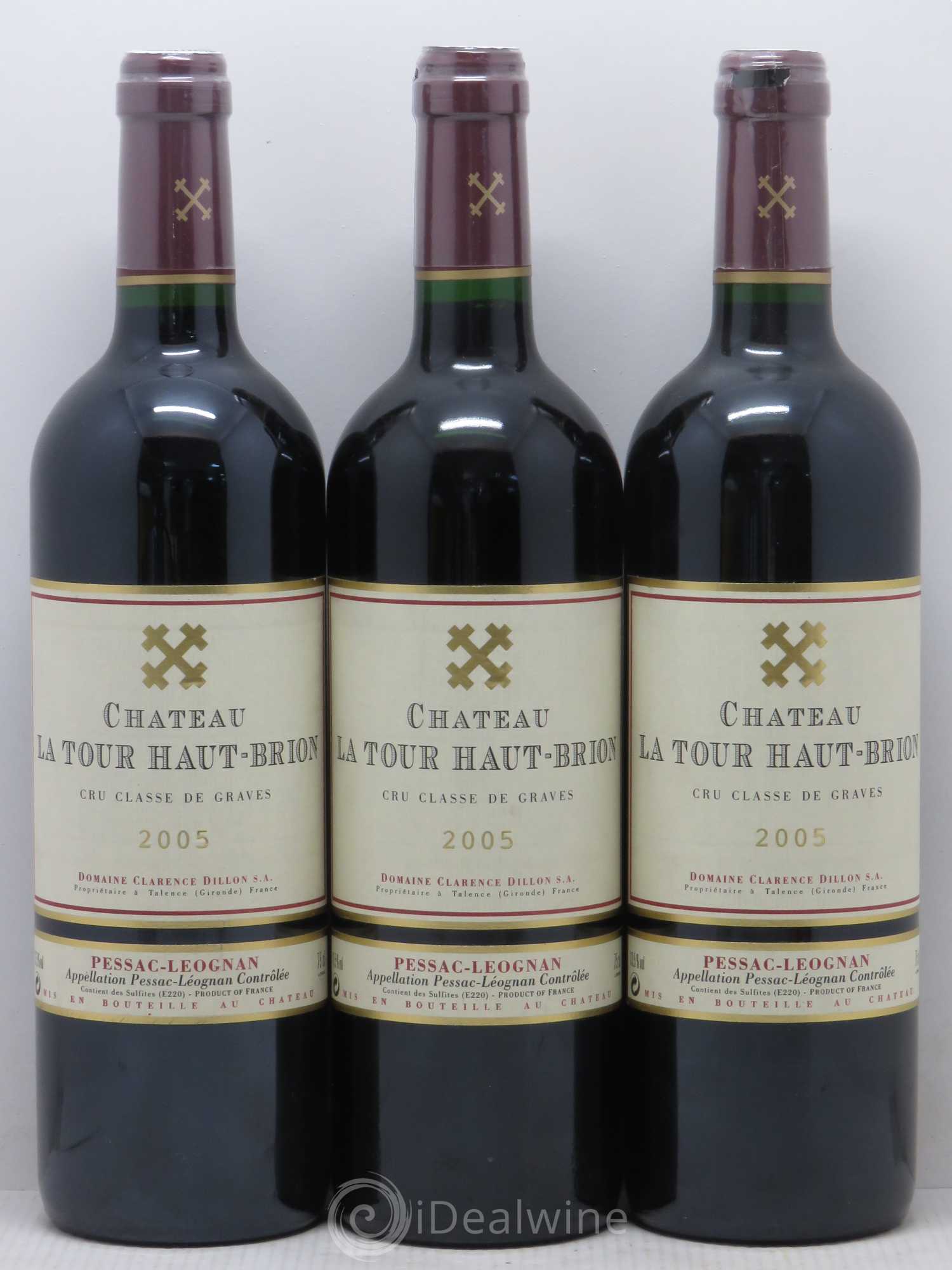 Château la Tour Haut-Brion Cru Classé de Graves 2005 - Lot de 3 bouteilles - 0