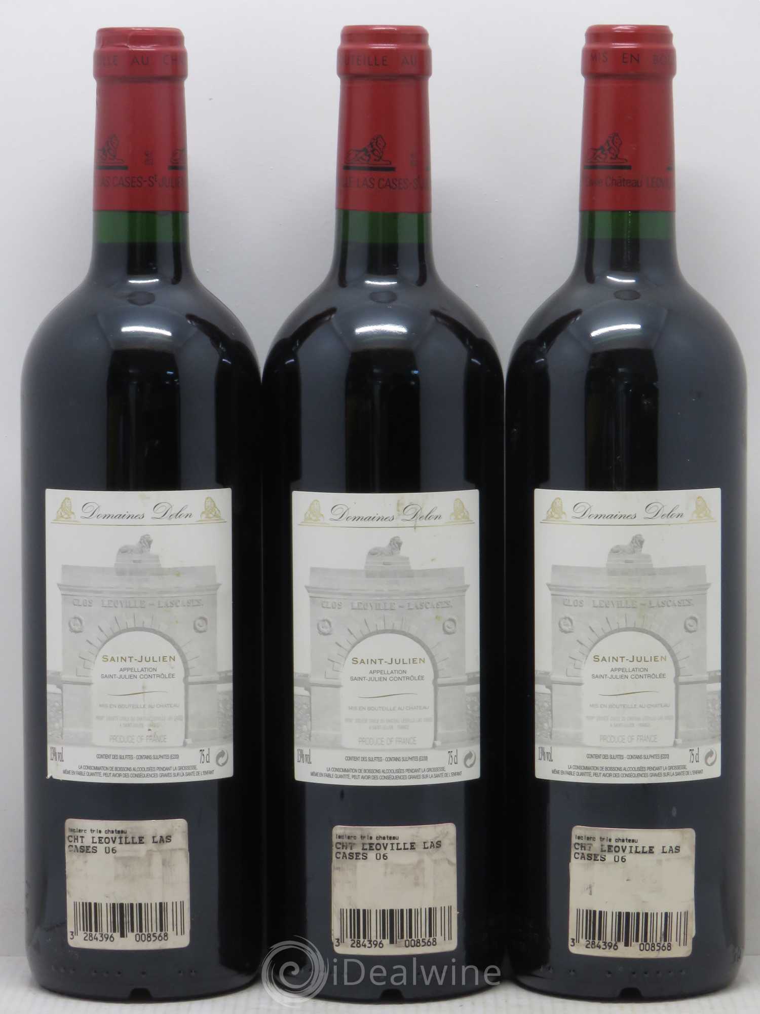 Château Léoville Las Cases 2ème Grand Cru Classé 2006 - Lot de 3 bouteilles - 1