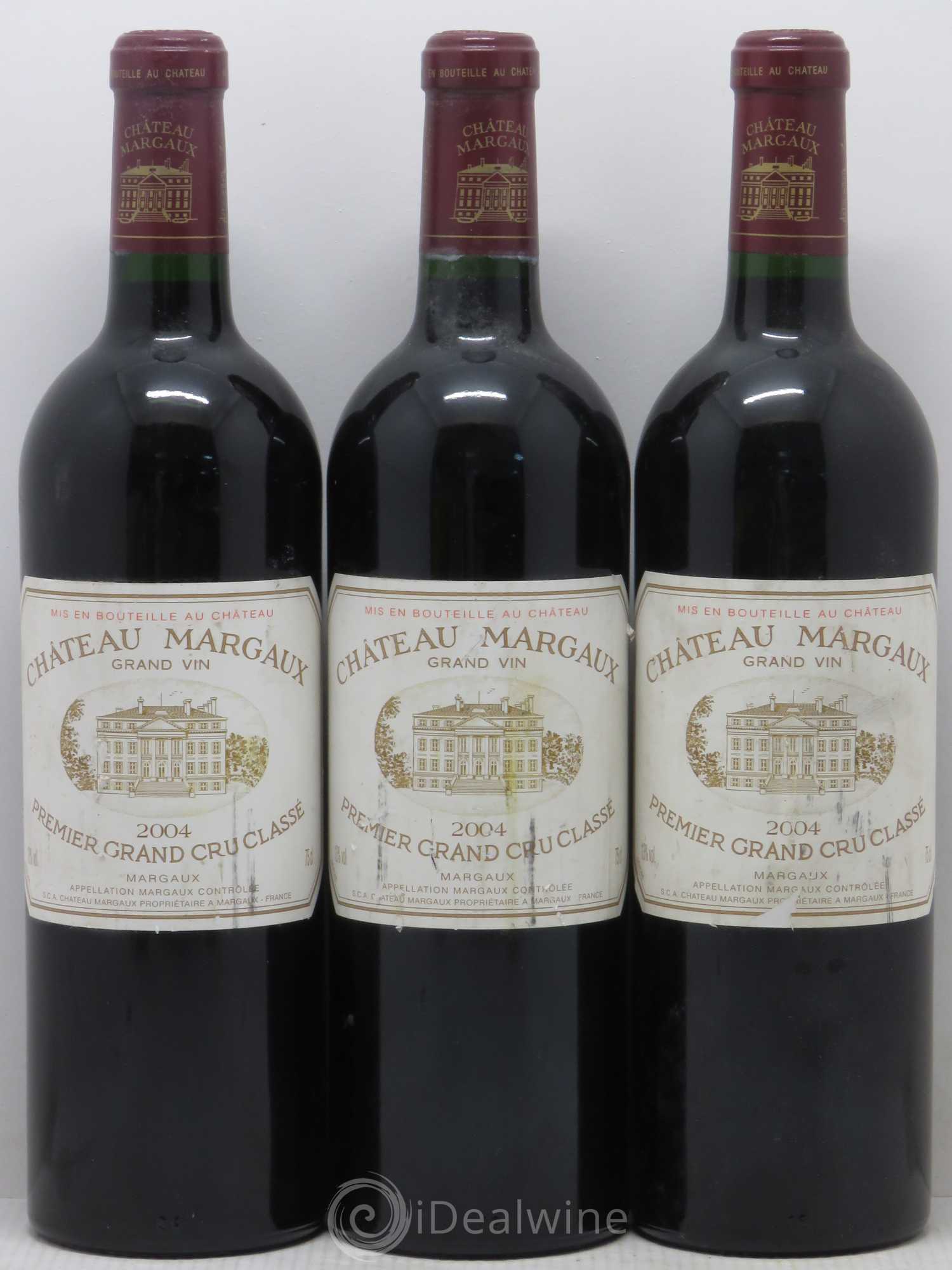 Château Margaux 1er Grand Cru Classé 2004 - Lot de 3 bouteilles - 0