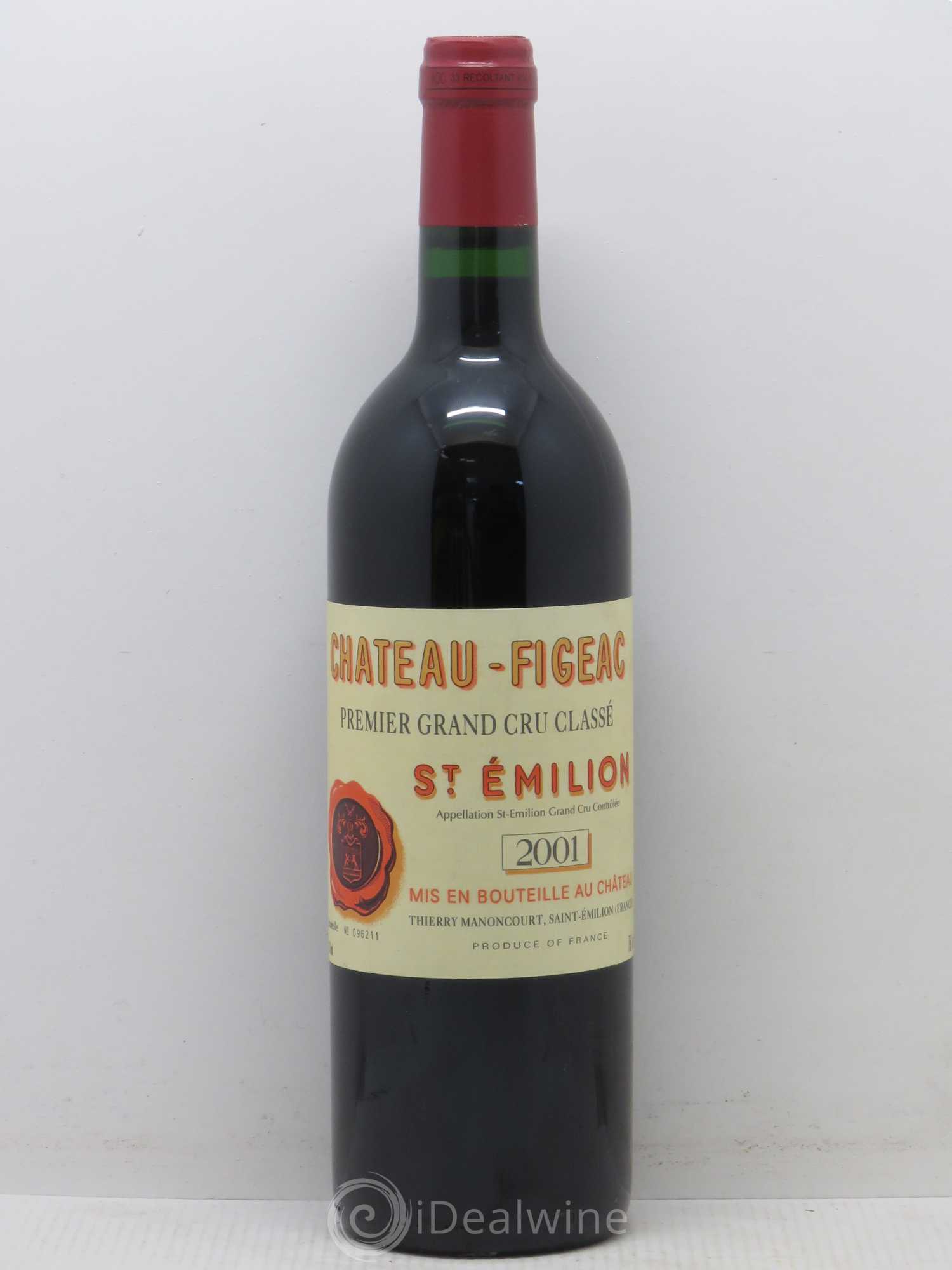 Château Figeac 1er Grand Cru Classé A 2001 - Lot de 1 bouteille - 0
