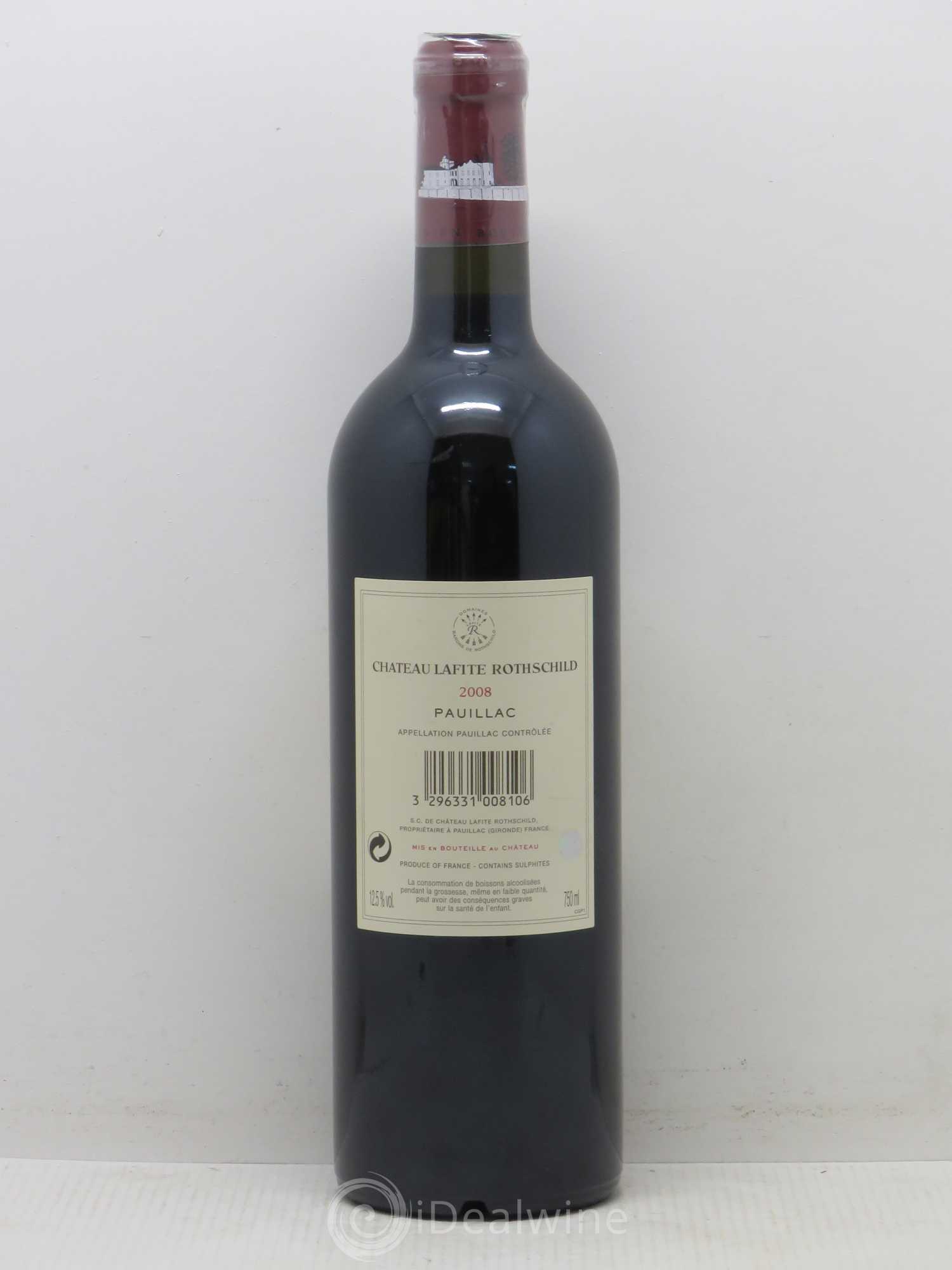 Château Lafite Rothschild 1er Grand Cru Classé 2008 - Lot de 1 bouteille - 1
