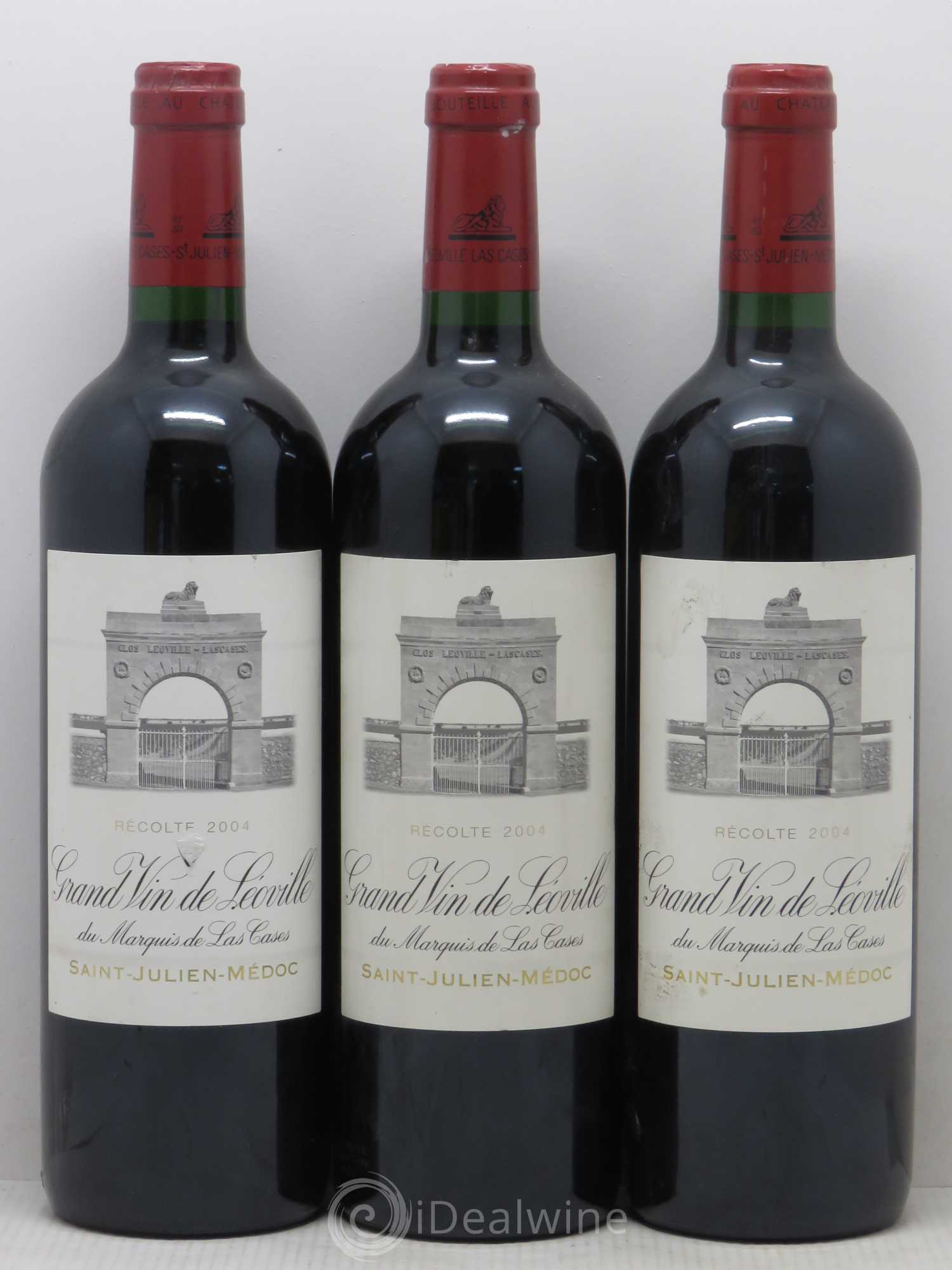 Château Léoville Las Cases 2ème Grand Cru Classé 2004 - Lot de 3 bouteilles - 0