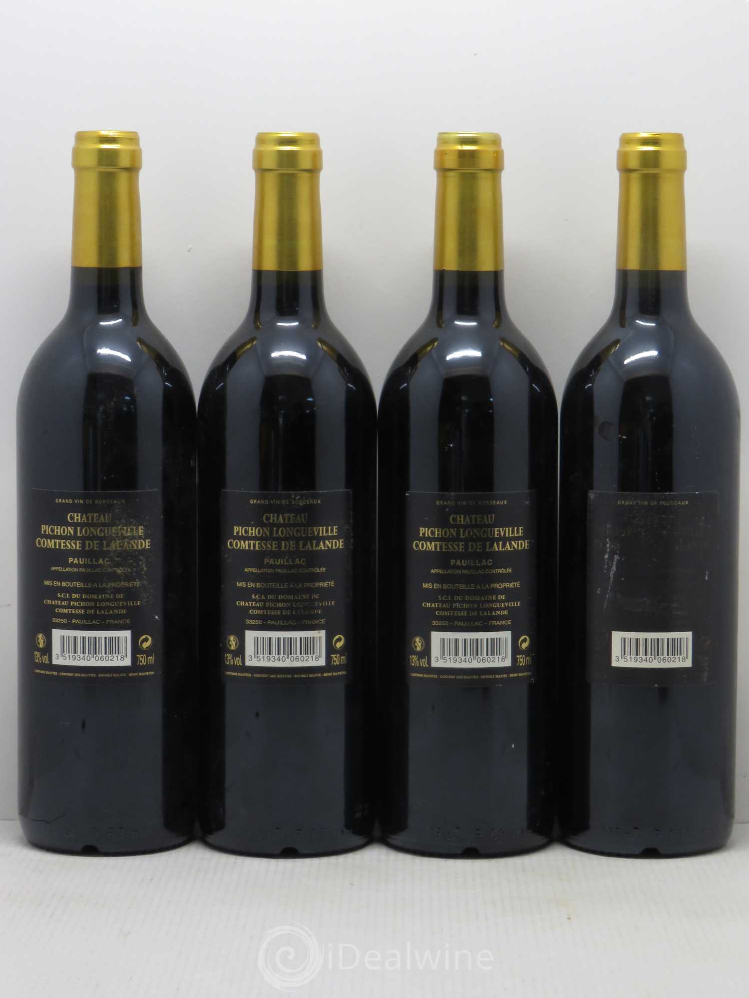 Château Pichon Longueville Comtesse de Lalande 2ème Grand Cru Classé 2006 - Lot de 4 bouteilles - 1