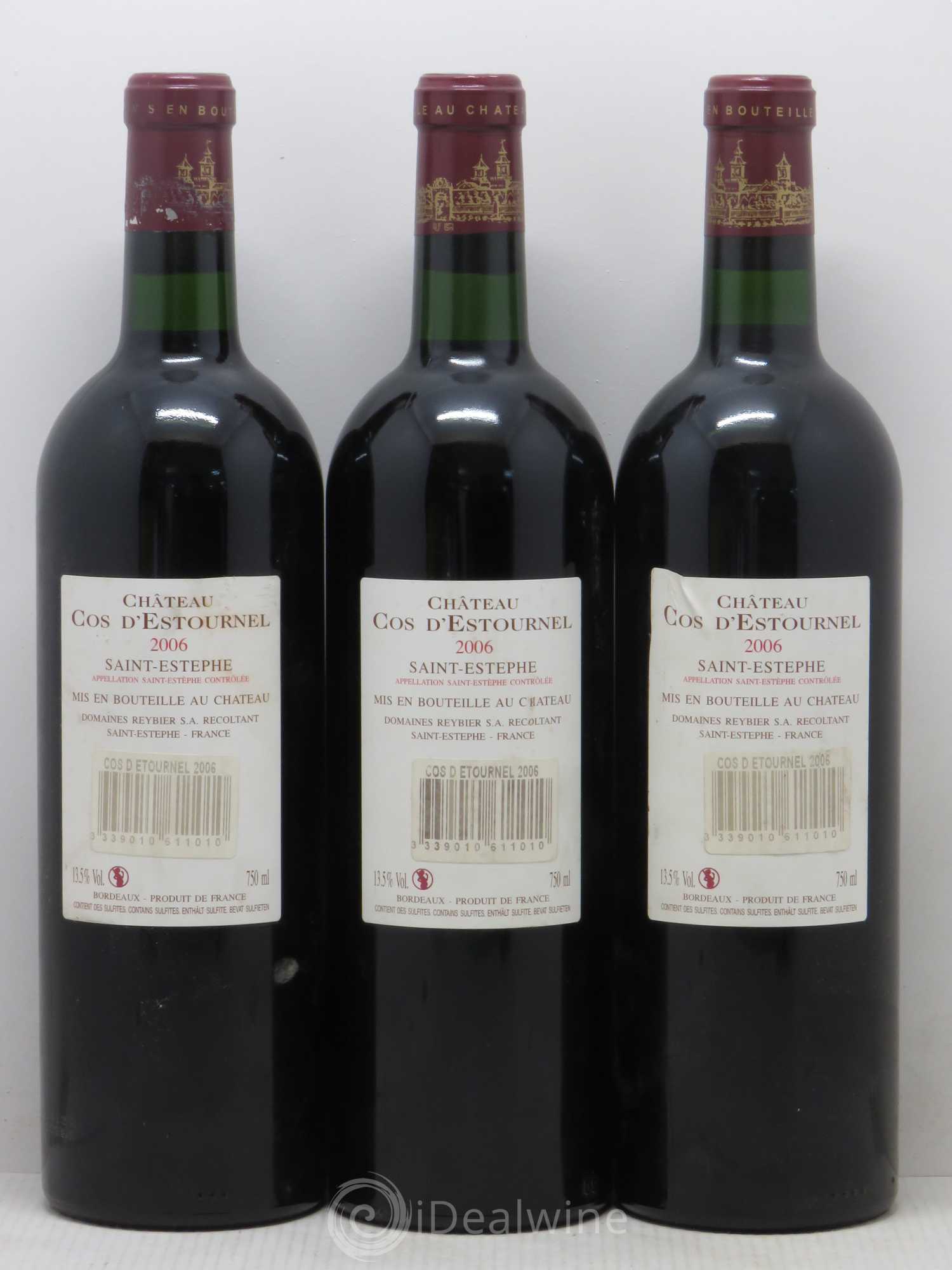 Cos d'Estournel 2ème Grand Cru Classé 2006 - Lot de 3 bouteilles - 1