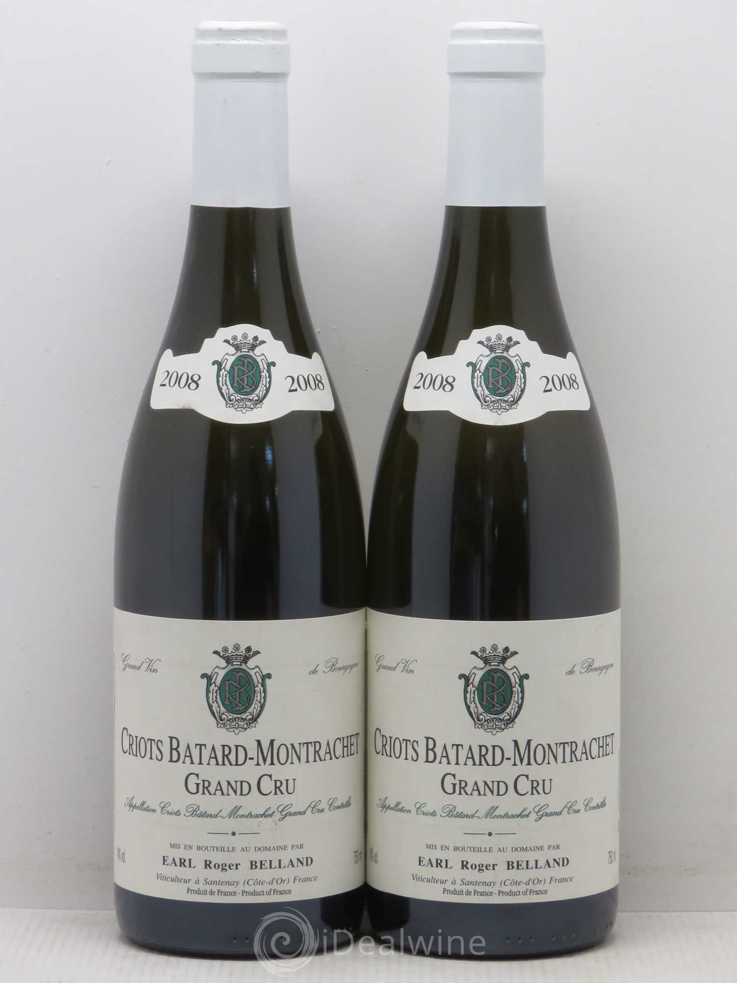 Criots-Bâtard-Montrachet Grand Cru Roger Belland (Domaine) 2008 - Lotto di 2 bottiglie - 0