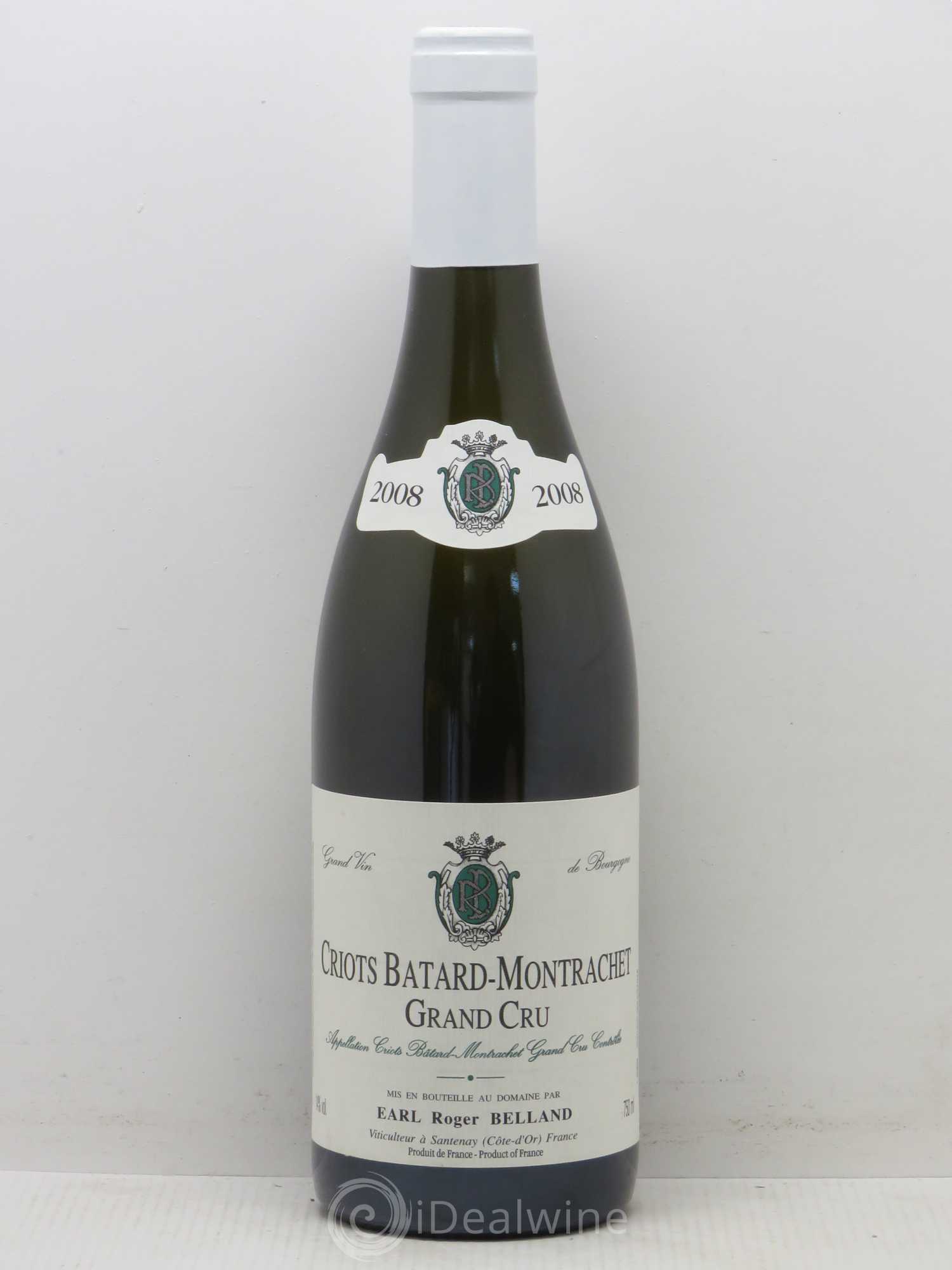 Criots-Bâtard-Montrachet Grand Cru Roger Belland (Domaine) 2008 - Lot of 1 bottle - 0