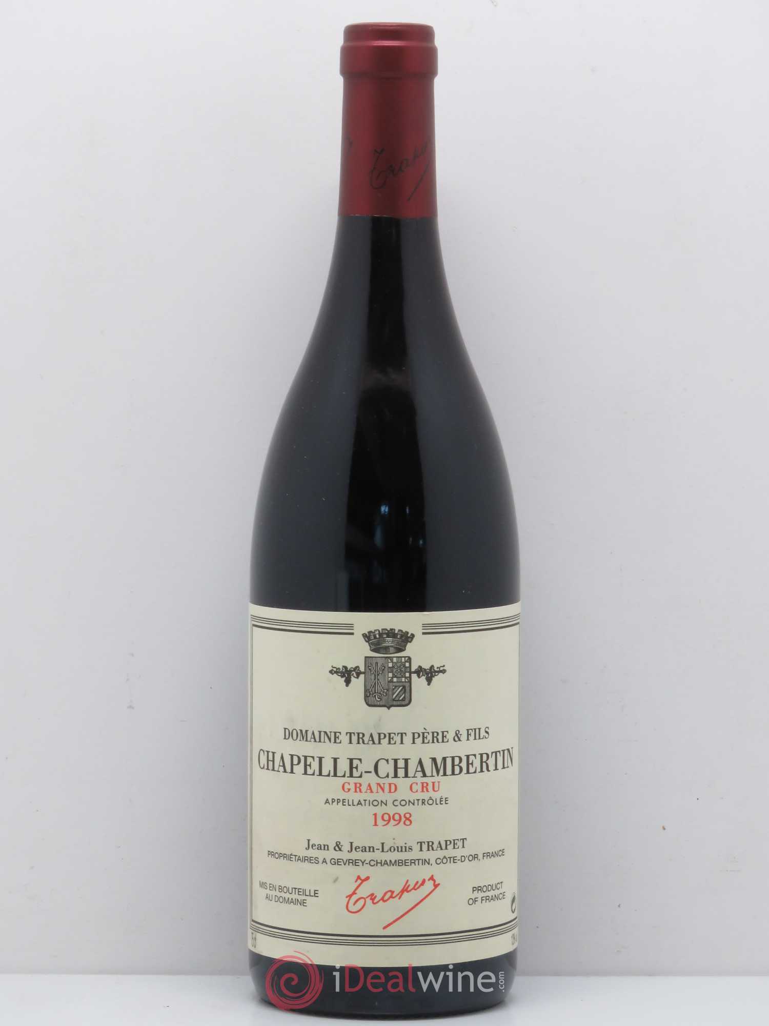 Chapelle-Chambertin Grand Cru Domaine Trapet 1998 - Lot de 1 bouteille - 0