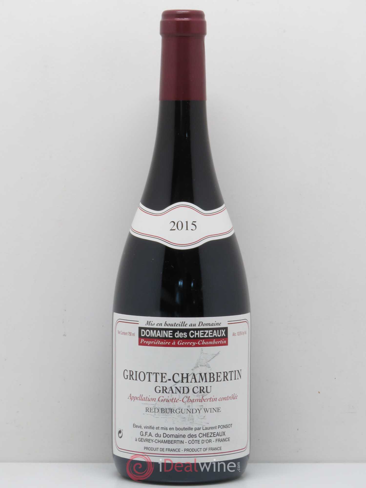 Griotte-Chambertin Grand Cru Domaine Des Chezeaux 2015 - Posten von 1 Flasche - 0