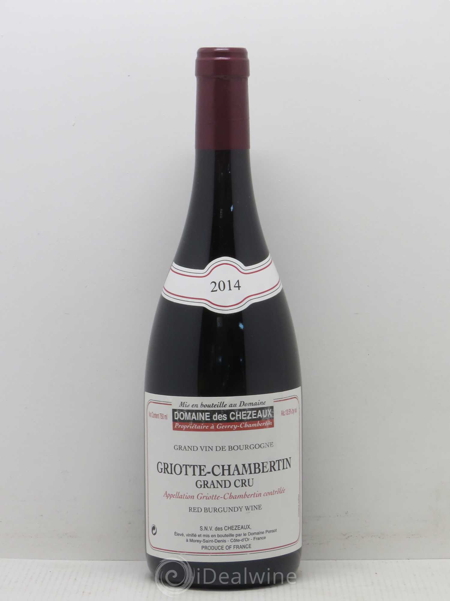 Griotte-Chambertin Grand Cru Domaine Des Chezeaux 2014 - Posten von 1 Flasche - 0