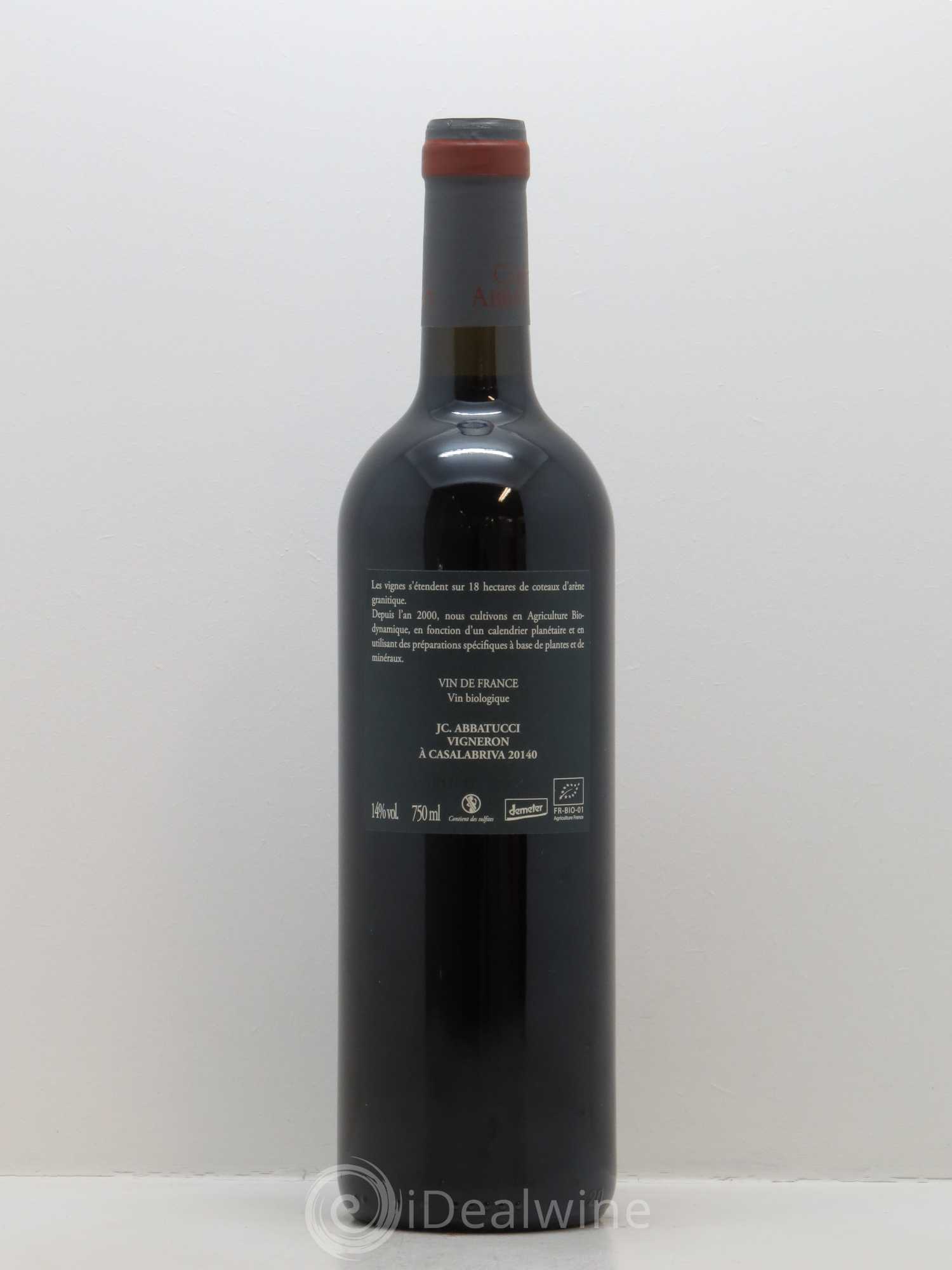 Vin de France Faustine Vieilles Vignes Comte Abbatucci (Domaine) 2017 - Lot de 1 bouteille - 1
