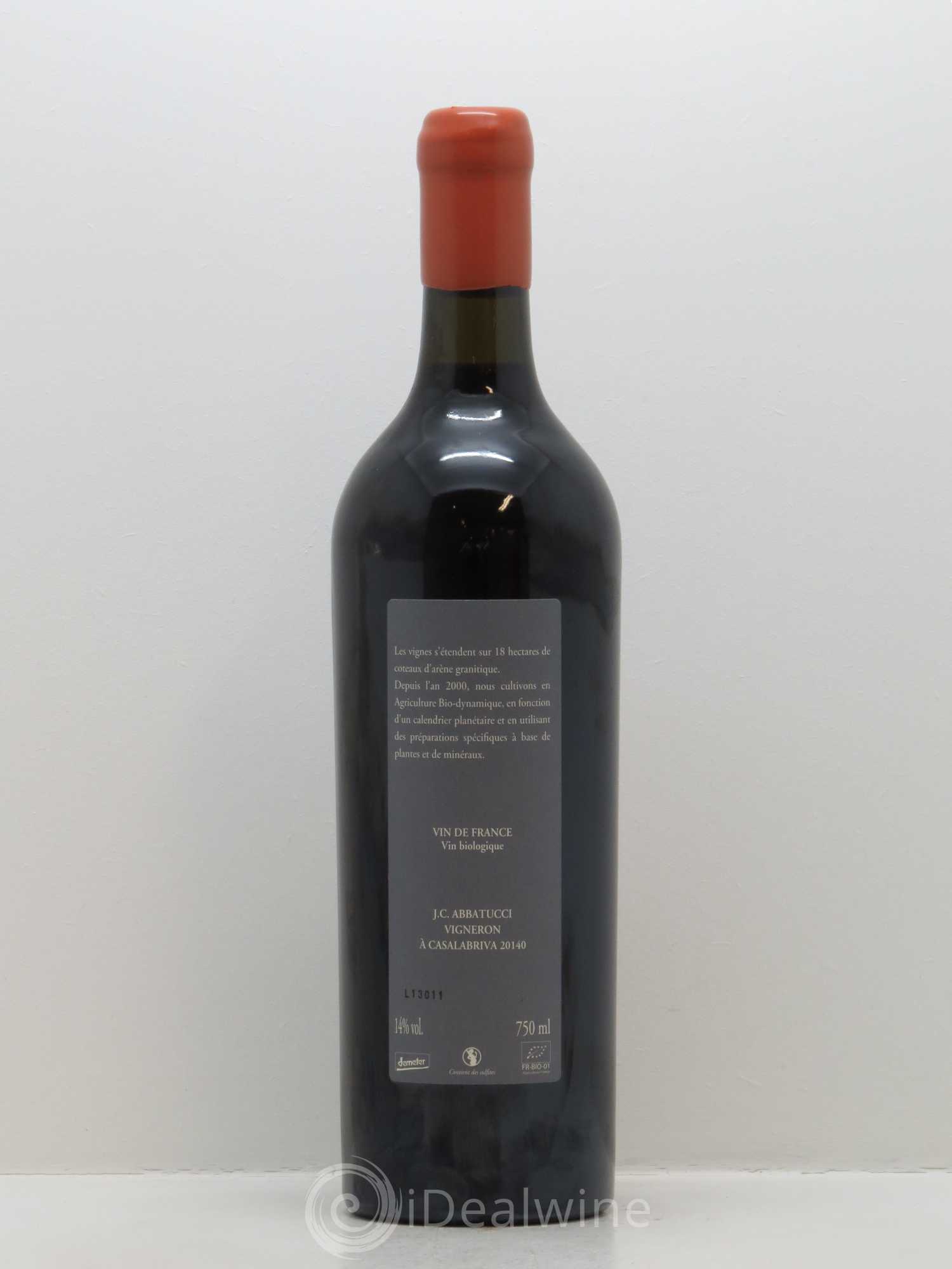 Vin de France Ministre Impérial Cuvée Collection Comte Abbatucci (Domaine) 2013 - Lot de 1 bouteille - 1