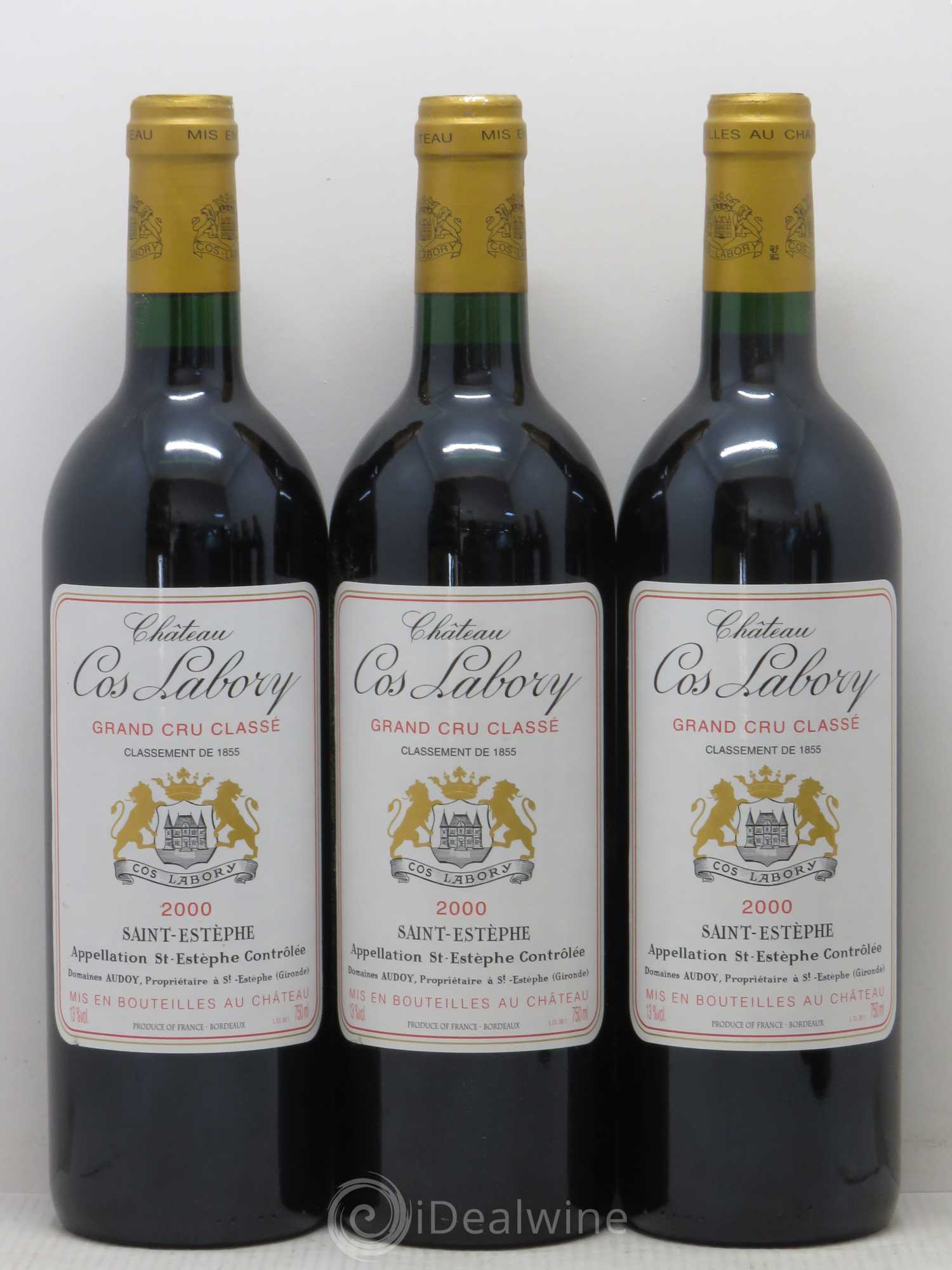 Château Cos Labory 5ème Grand Cru Classé 2000 - Lot de 6 bouteilles - 1