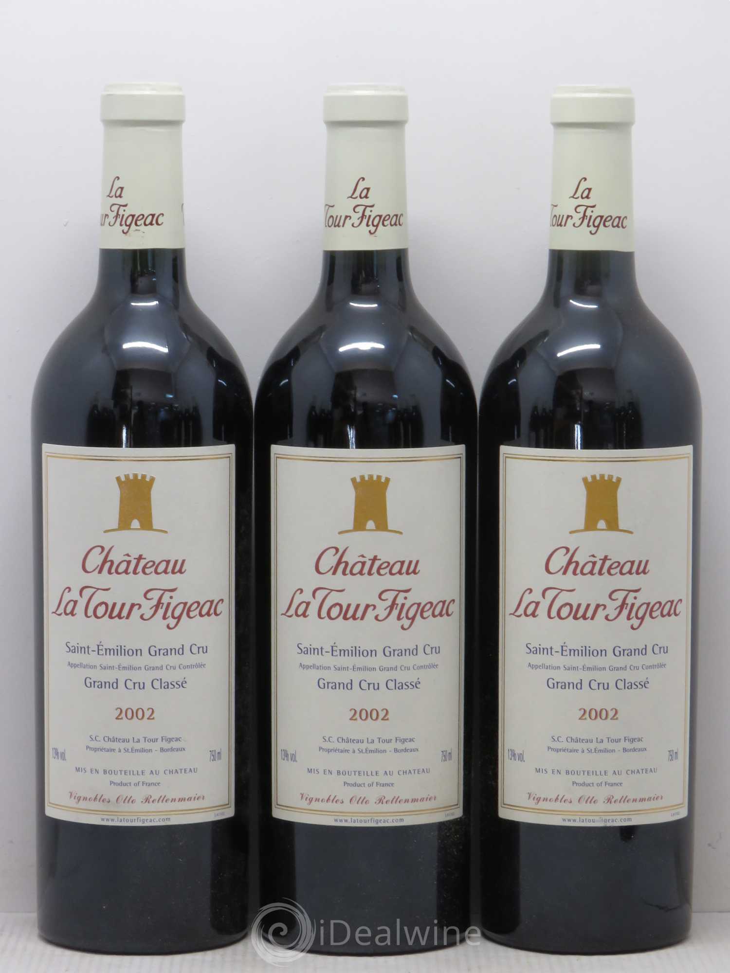 Château la Tour Figeac Grand Cru Classé 2002 - Lot de 12 bouteilles - 1