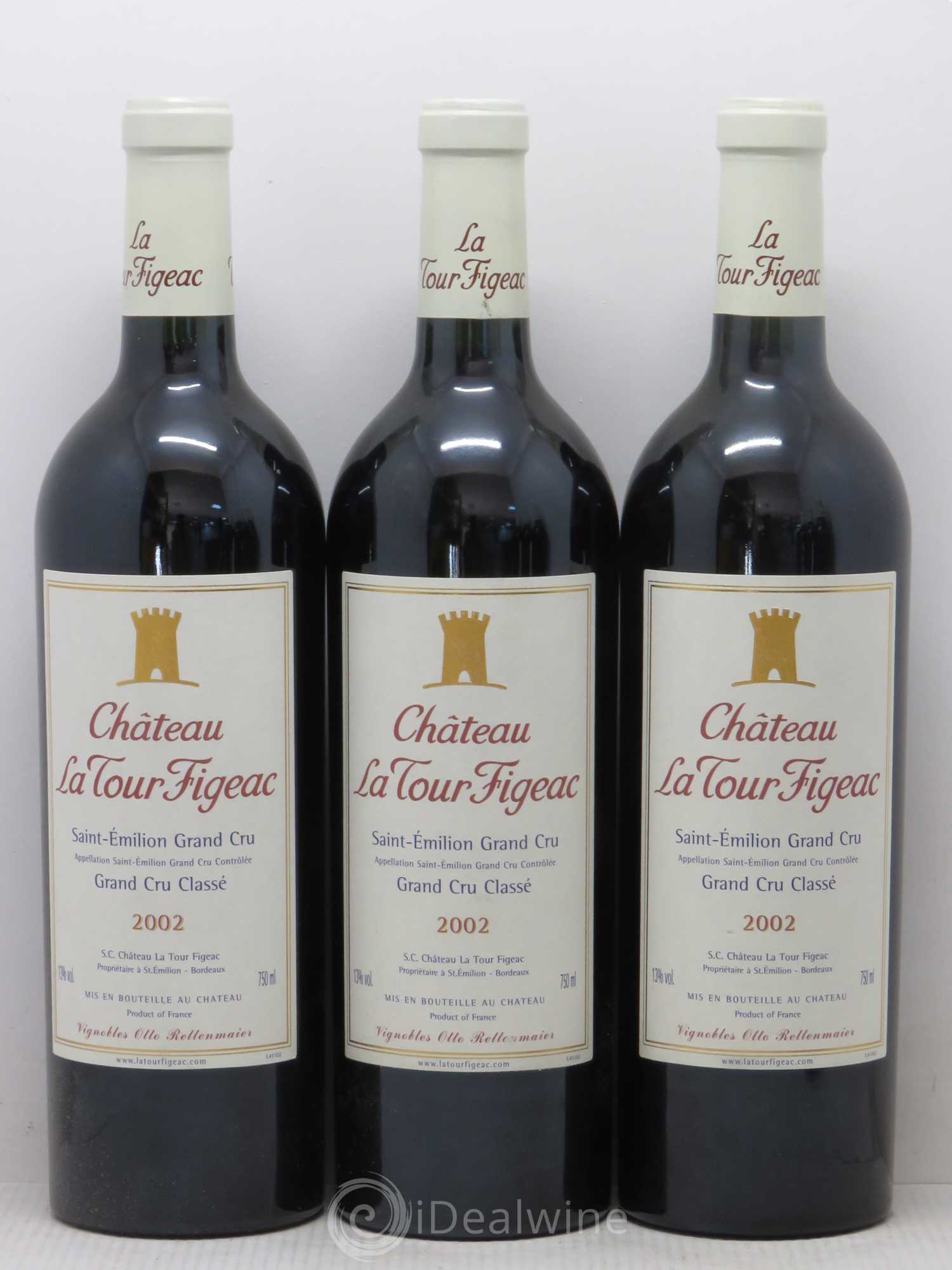 Château la Tour Figeac Grand Cru Classé 2002 - Lot de 12 bouteilles - 2