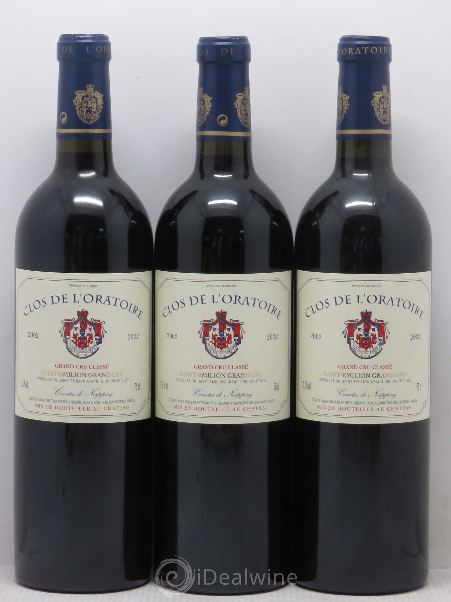 Clos de l'Oratoire Grand Cru Classé 2002 - Lot de 12 bouteilles - 1
