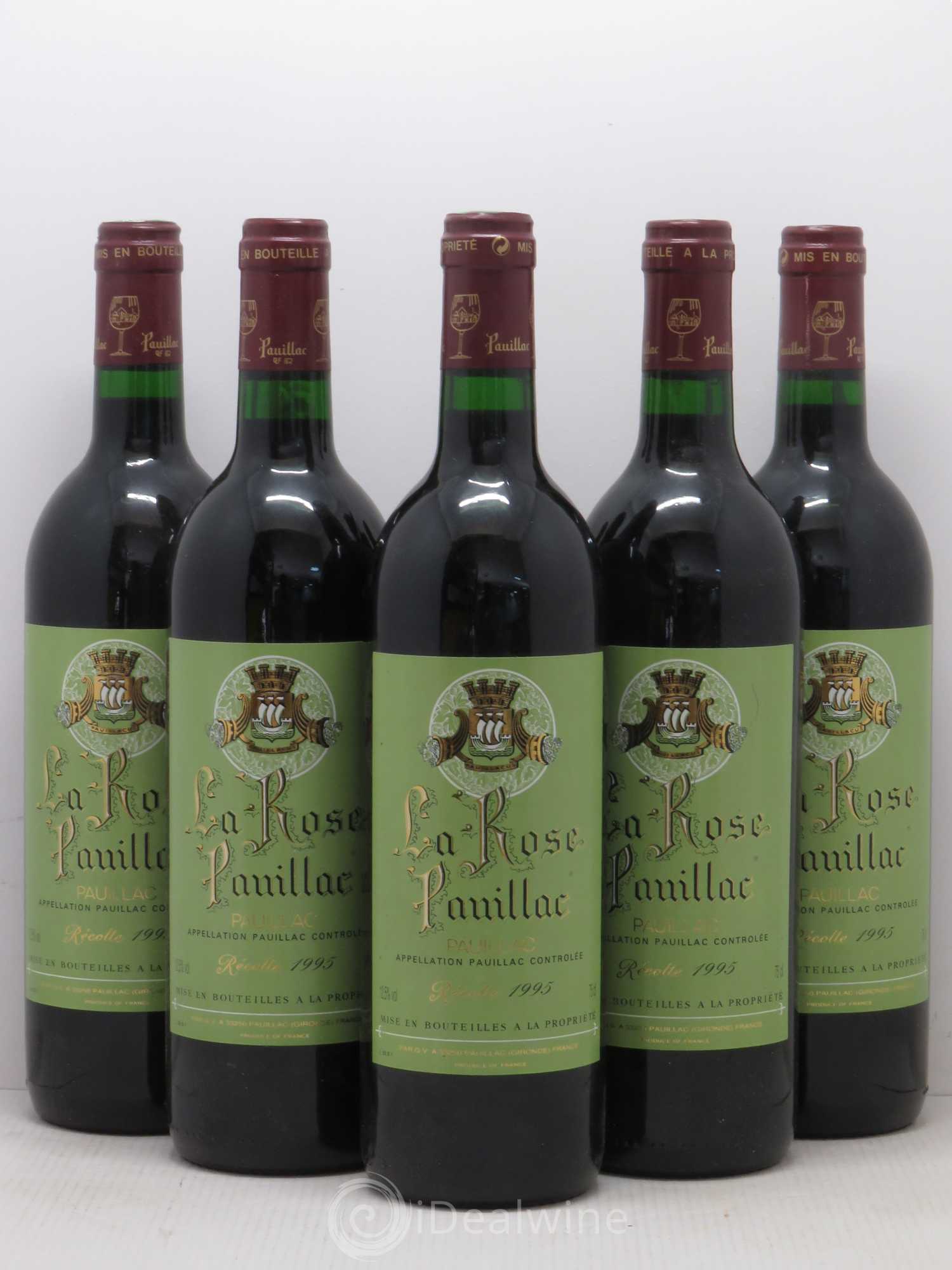 La Rose Pauillac 1995 - Lot de 5 bouteilles - 0