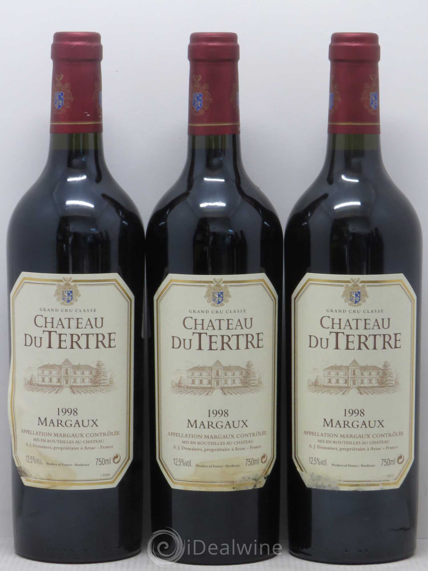 Château du Tertre 5ème Grand Cru Classé 1998 - Lot de 12 bouteilles - 1