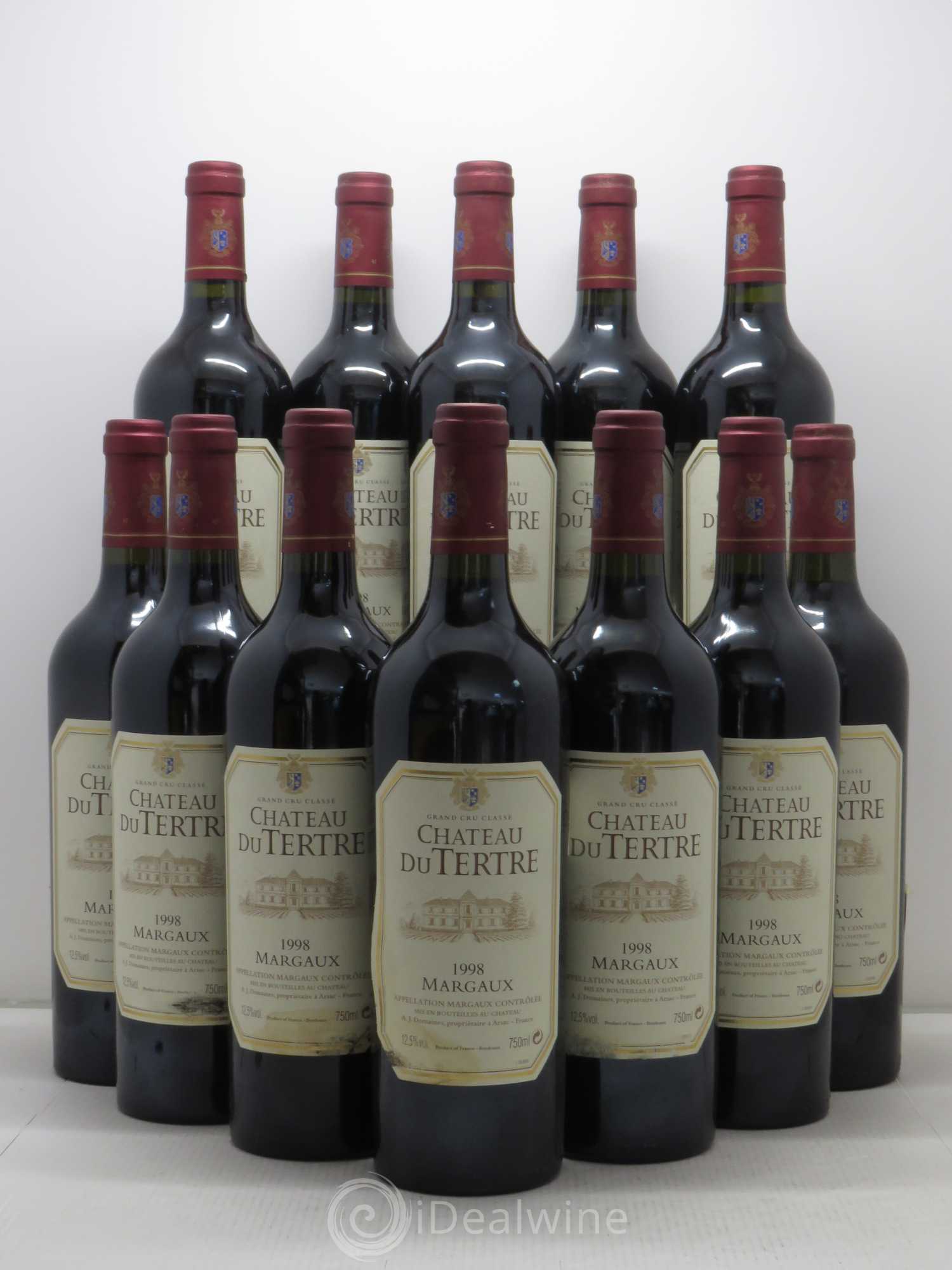 Château du Tertre 5ème Grand Cru Classé 1998 - Lot de 12 bouteilles - 0