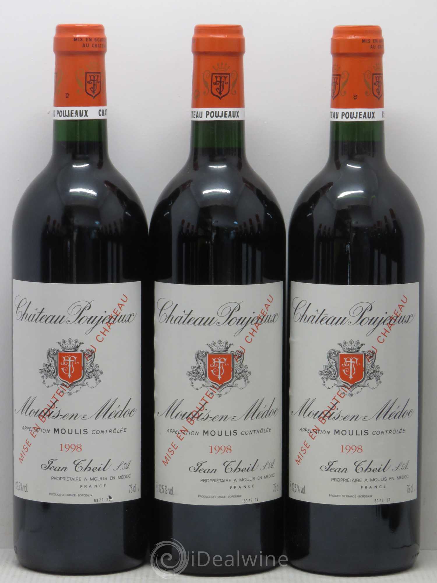 Château Poujeaux 1998 - Lot de 12 bouteilles - 1