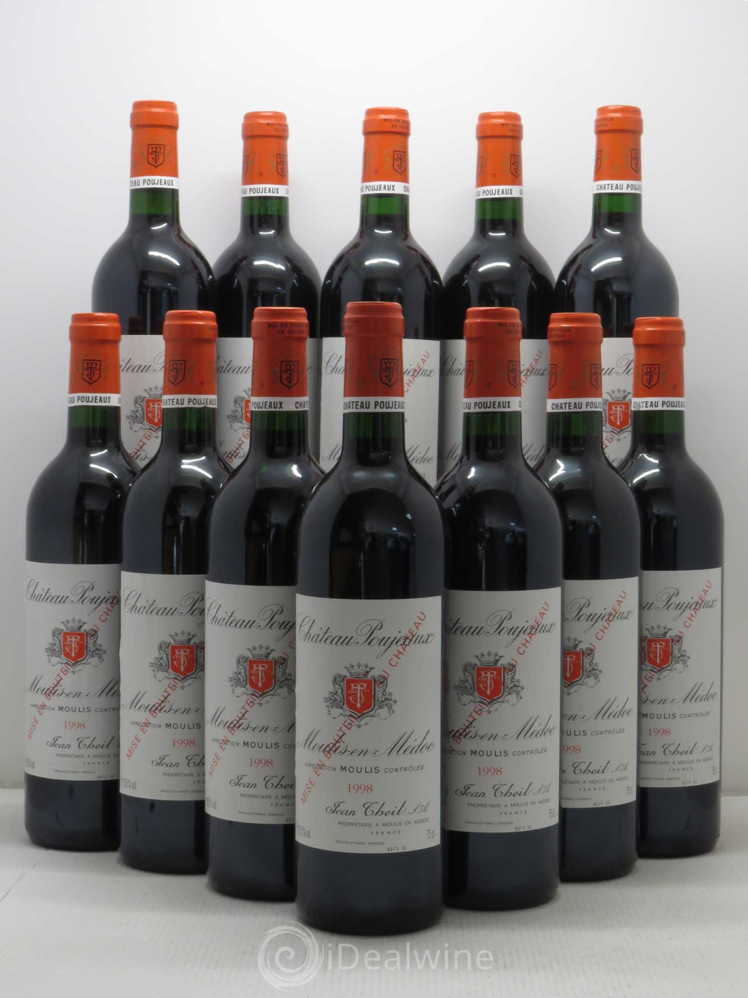 Château Poujeaux 1998 - Lot de 12 bouteilles - 0
