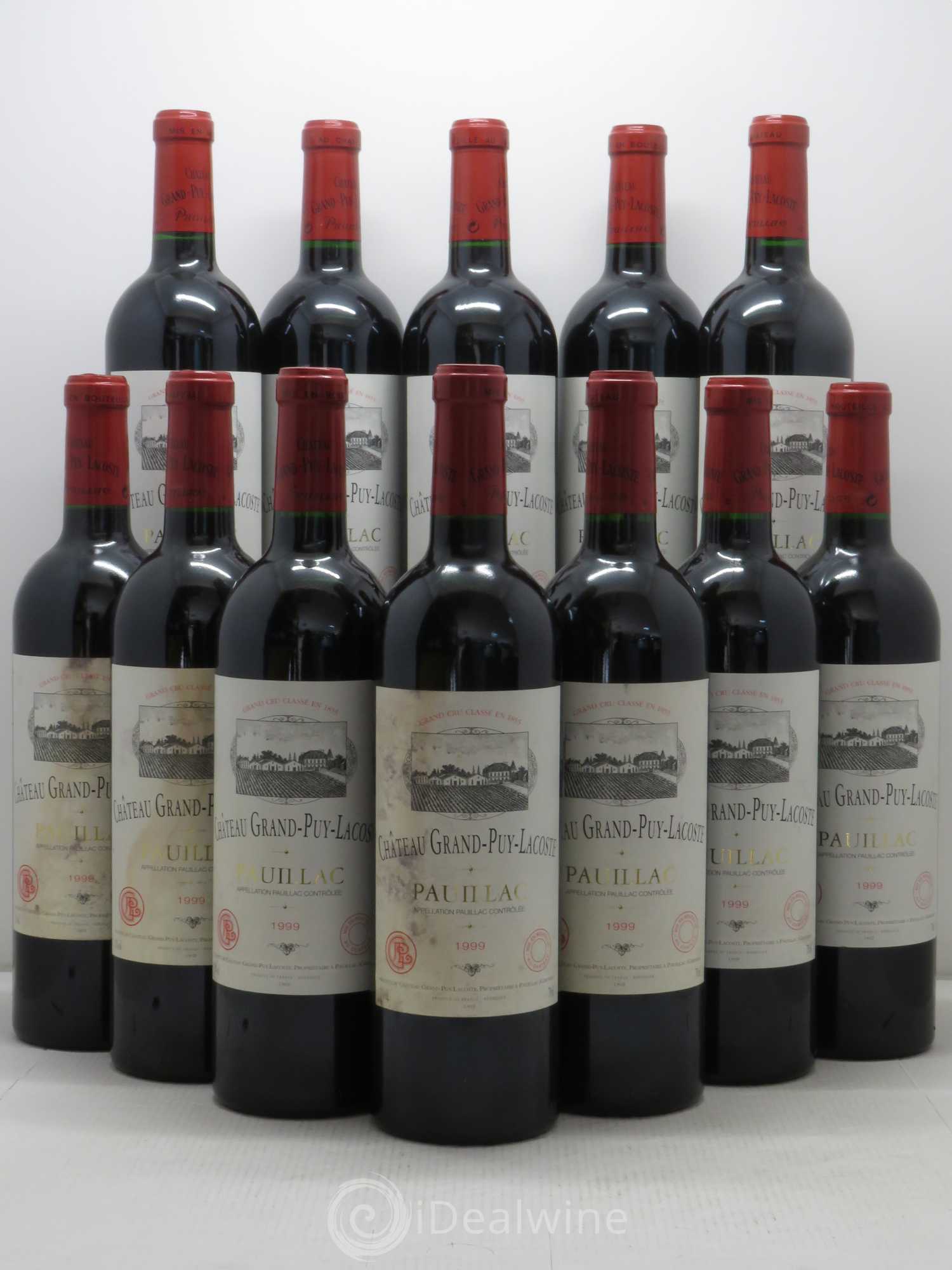 Château Grand Puy Lacoste 5ème Grand Cru Classé 1999 - Lot de 12 bouteilles - 0