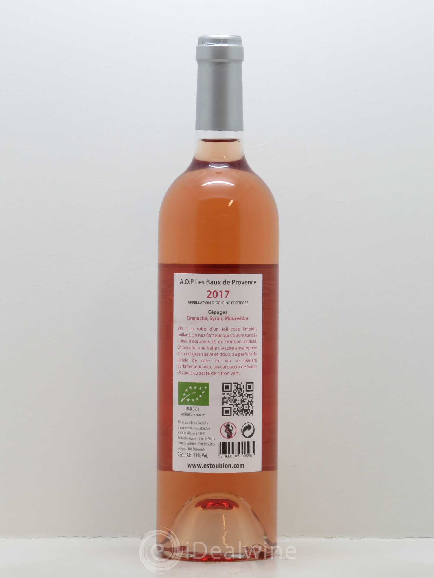 Baux de Provence Château d'Estoublon 2017 - Lot de 1 bouteille - 1