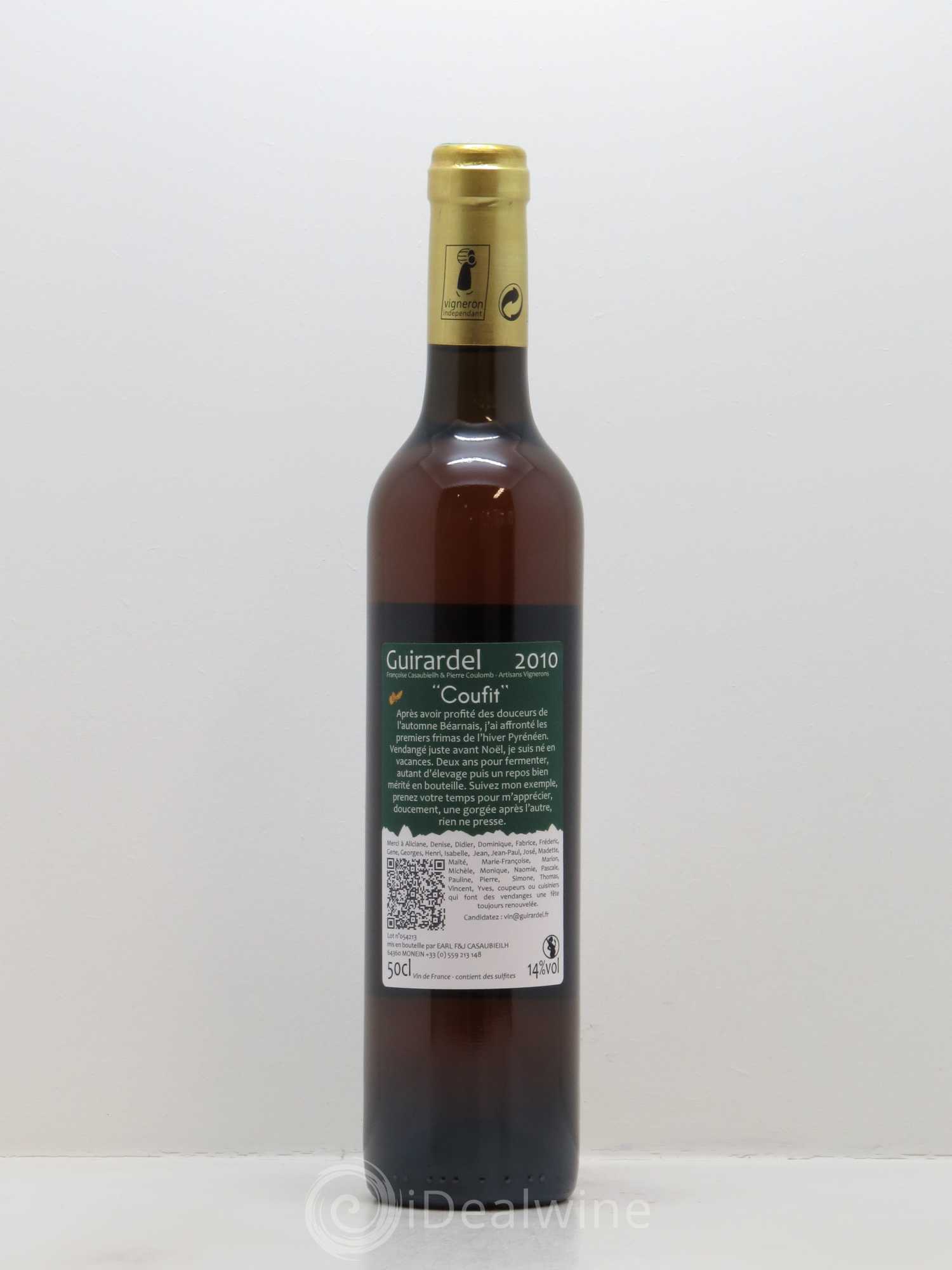 Jurançon Coufit Guirardel (Domaine) 2010 - Lotto di 1 bottiglia - 1