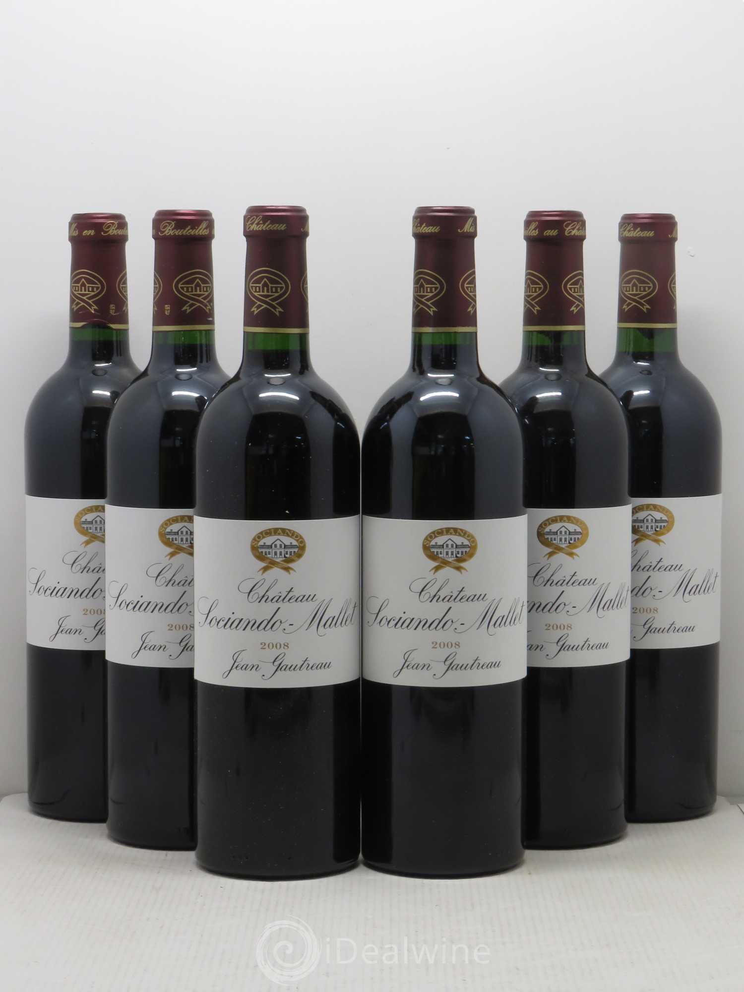 Château Sociando Mallet 2008 - Lot de 6 bouteilles - 0