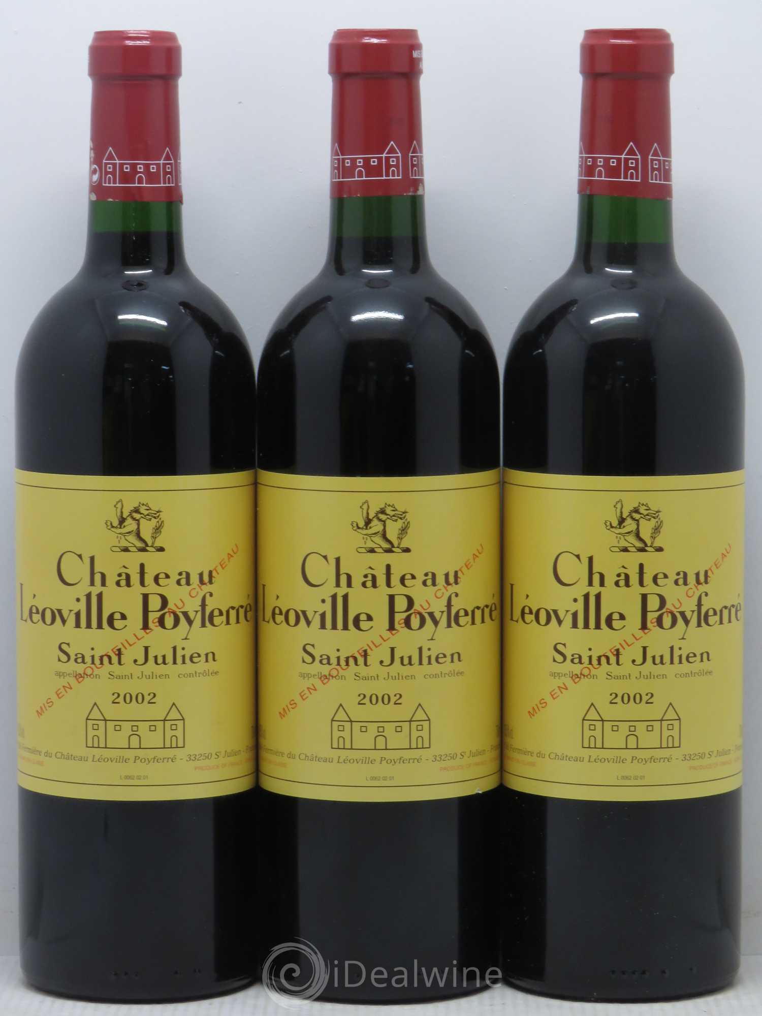 Château Léoville Poyferré 2ème Grand Cru Classé 2002 - Lot de 12 bouteilles - 1
