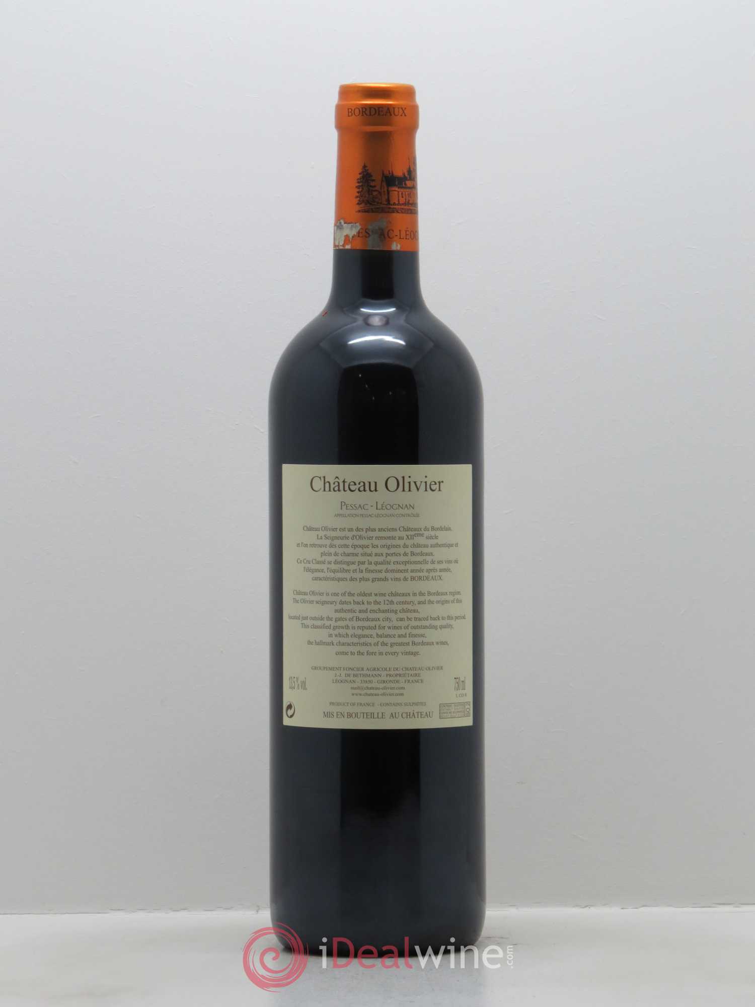 Château Olivier Cru Classé de Graves 2005 - Lot de 1 bouteille - 1